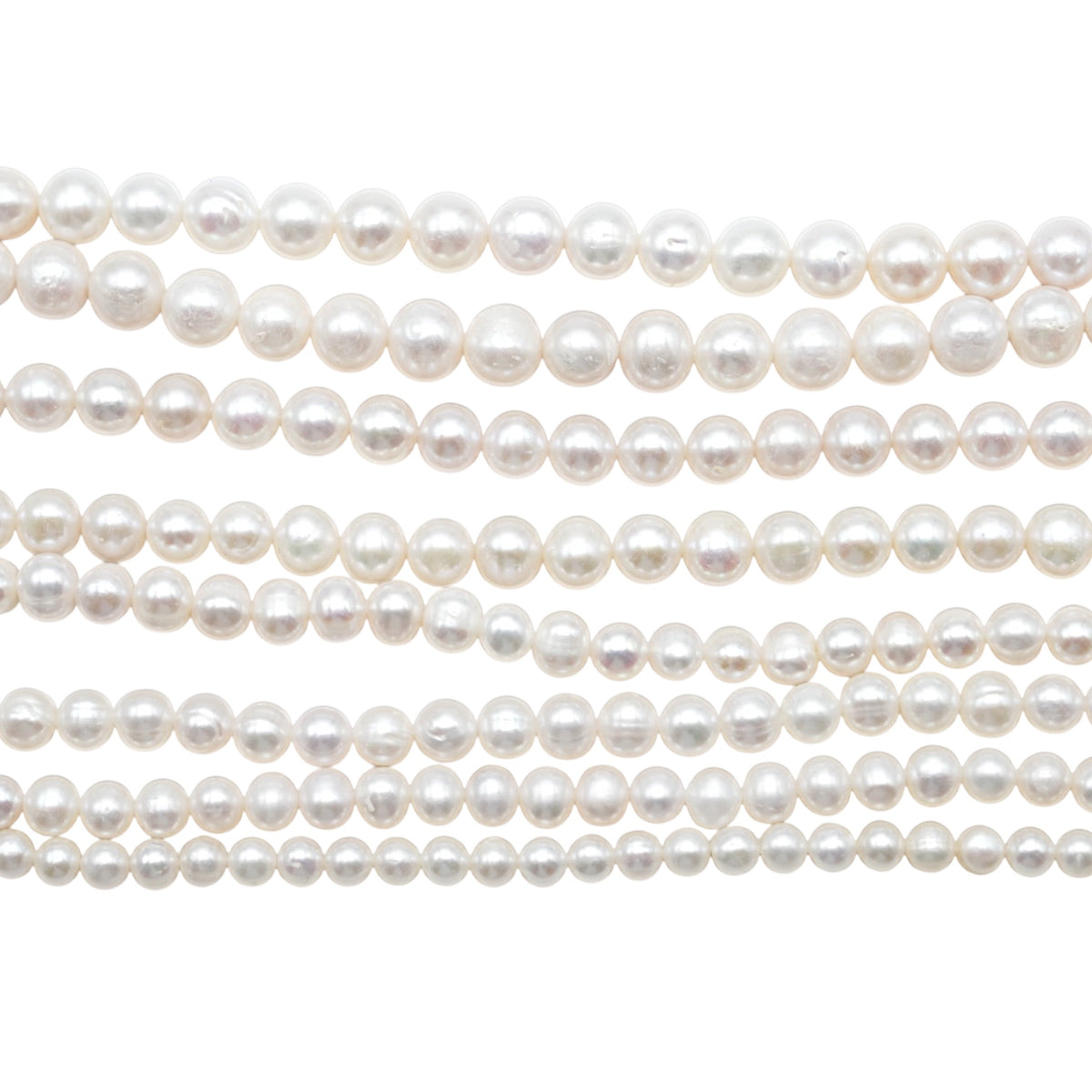 Fil de perle d’eau douce 5-5.5 mm grade AAA (9 tailles disponible) (voir vidéo) — NEW
