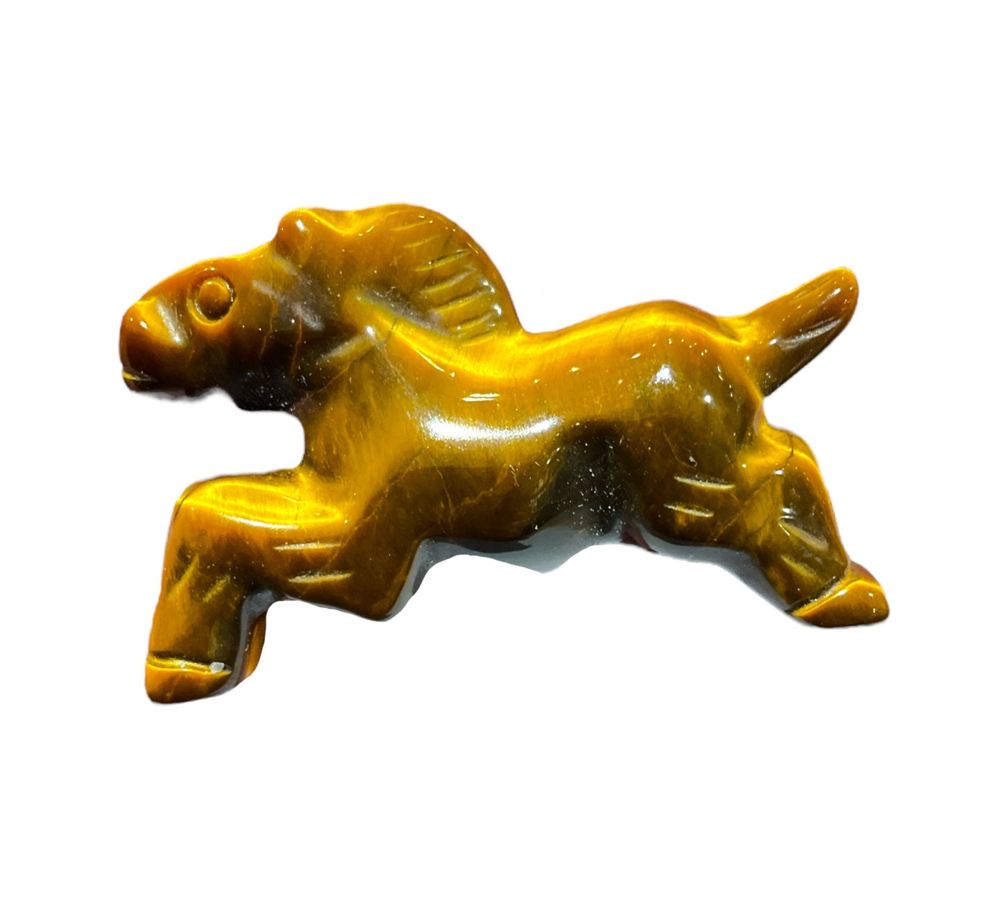 Figurine Cheval en Oeil de tigre - Foliesbijoux