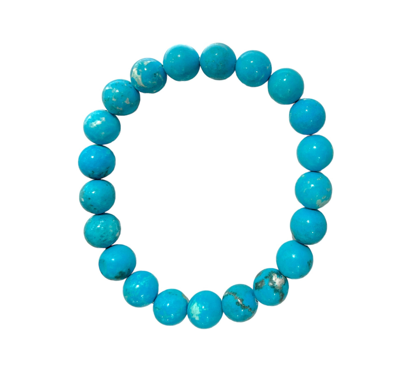 Bracelet Howlite turquoise A chauffée taille homme - Foliesbijoux