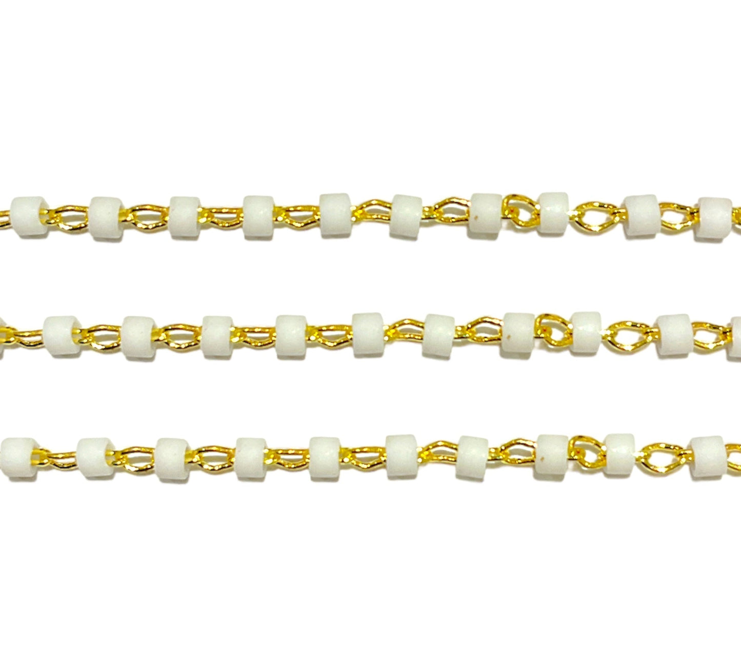 Chaîne doré blanche au mètre laiton - Foliesbijoux