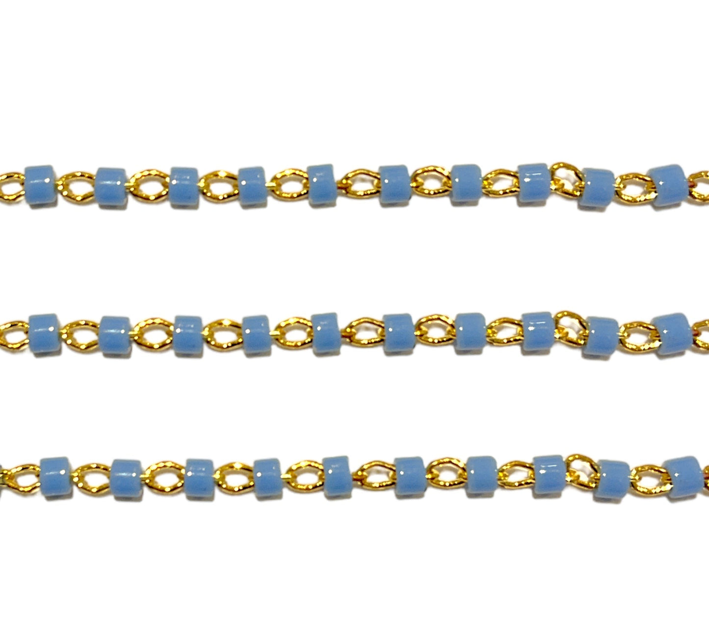 Chaîne doré mauve au mètre laiton - Foliesbijoux