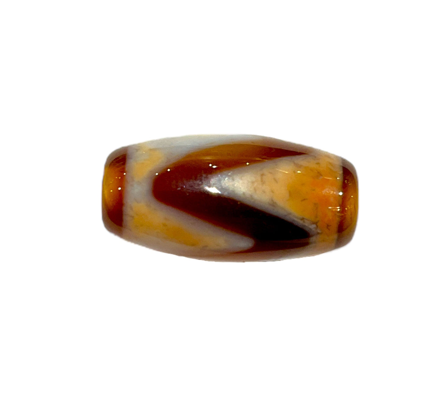 Perle a l’unité Agate Tibetaine - Foliesbijoux