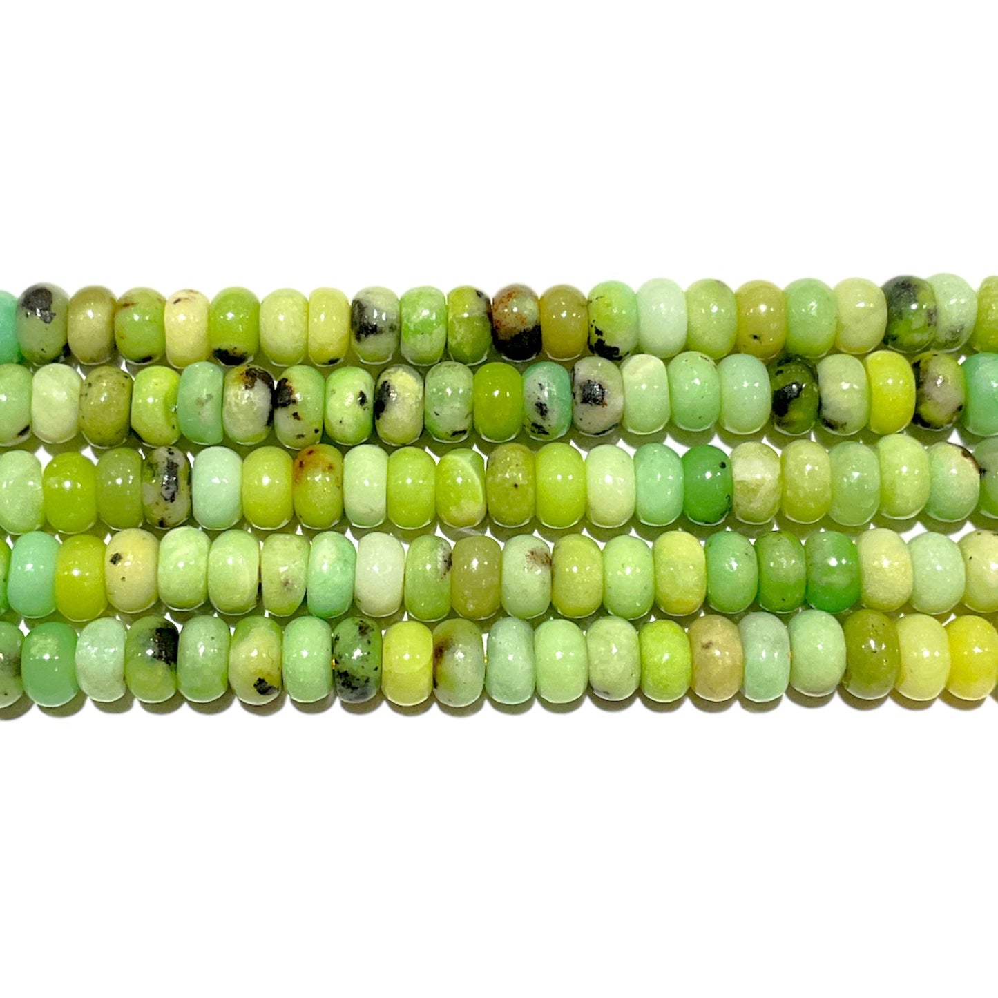 Fil de perle rondelle Chrysoprase citron 2,5 x 0,4 mm - Foliesbijoux