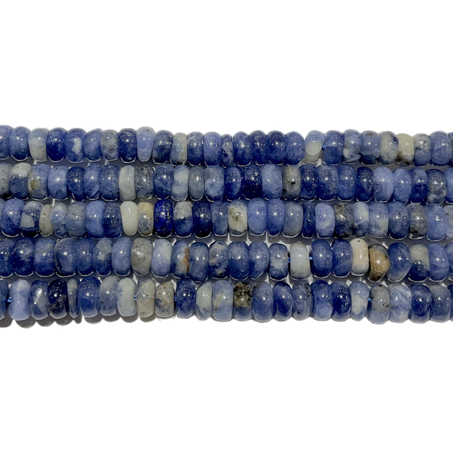 Fil de perle rondelle Sodalite 2 x 4 mm - Foliesbijoux