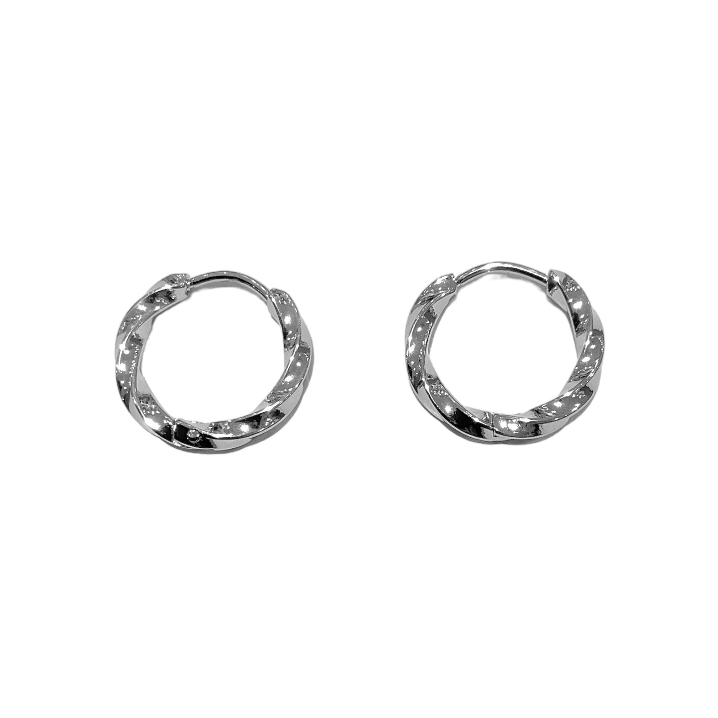 Lot de 5 paire de boucle d'oreille torsadée argentée - Foliesbijoux