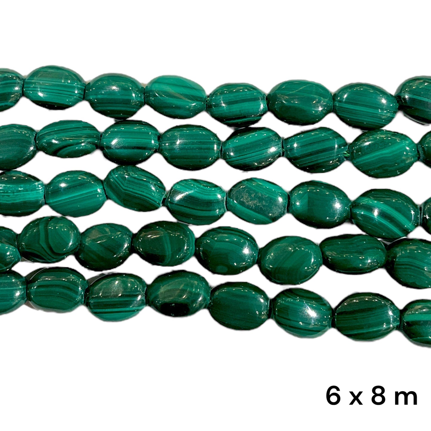 Fil Malachite ovale multi variante - Foliesbijoux