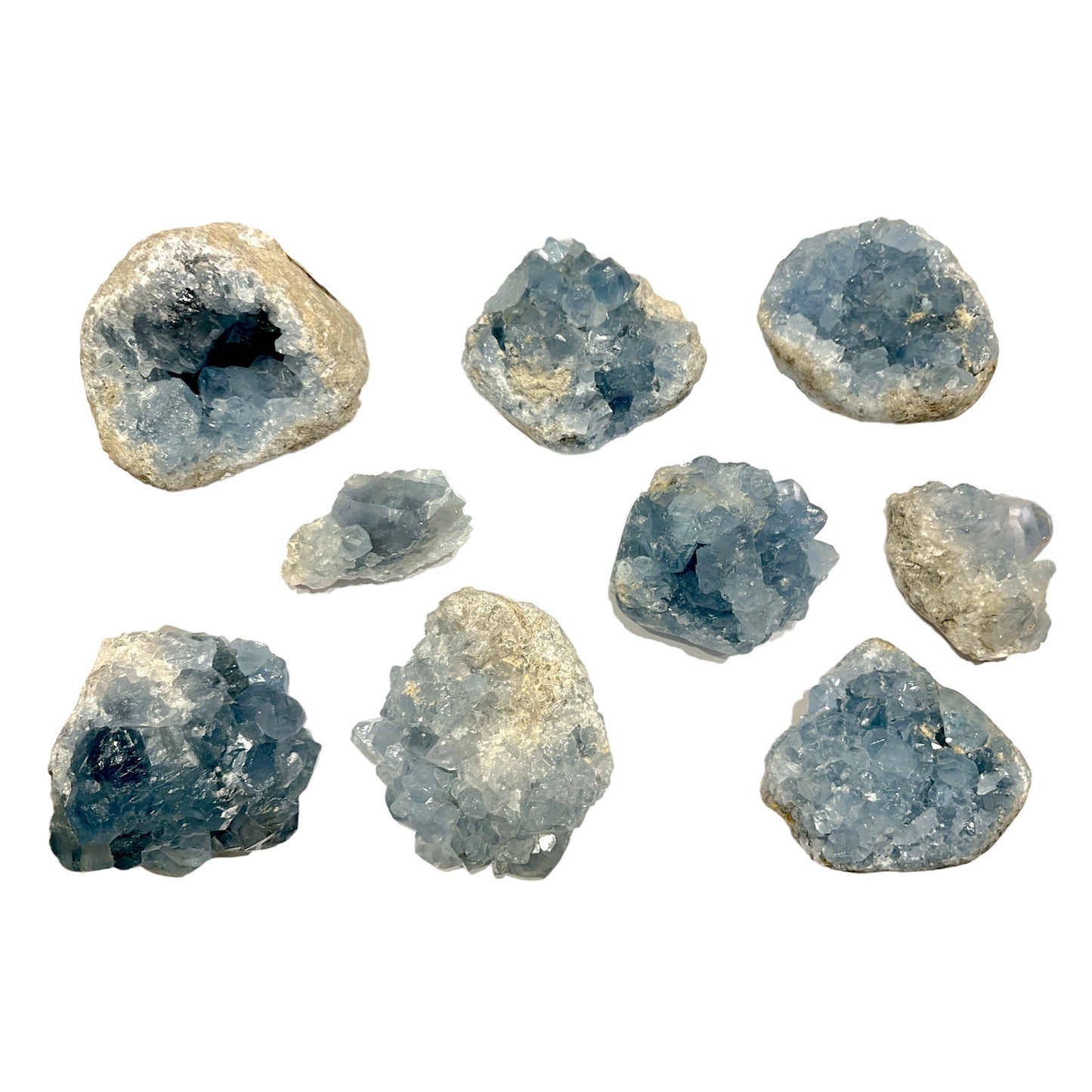 Géode Célestine bleue - Foliesbijoux