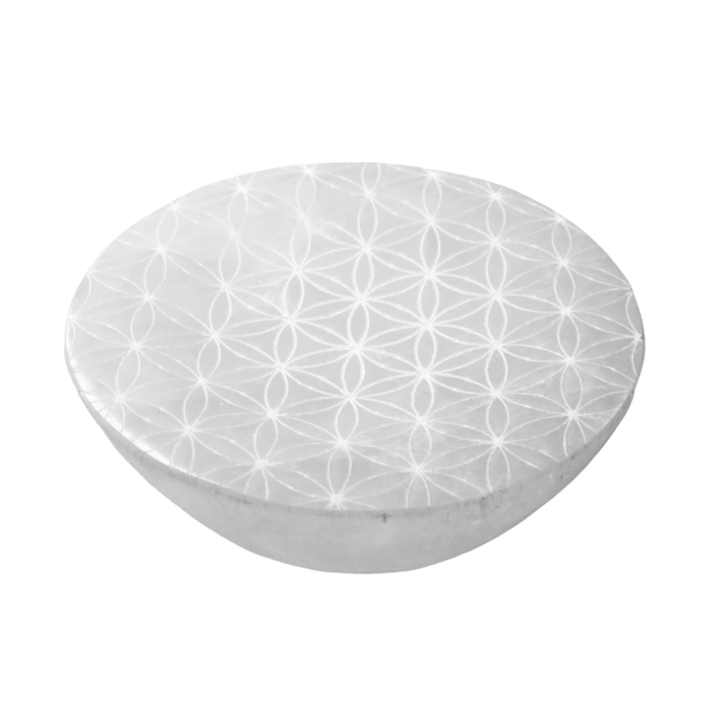 Socle Fleur de vie en sélénite - Foliesbijoux