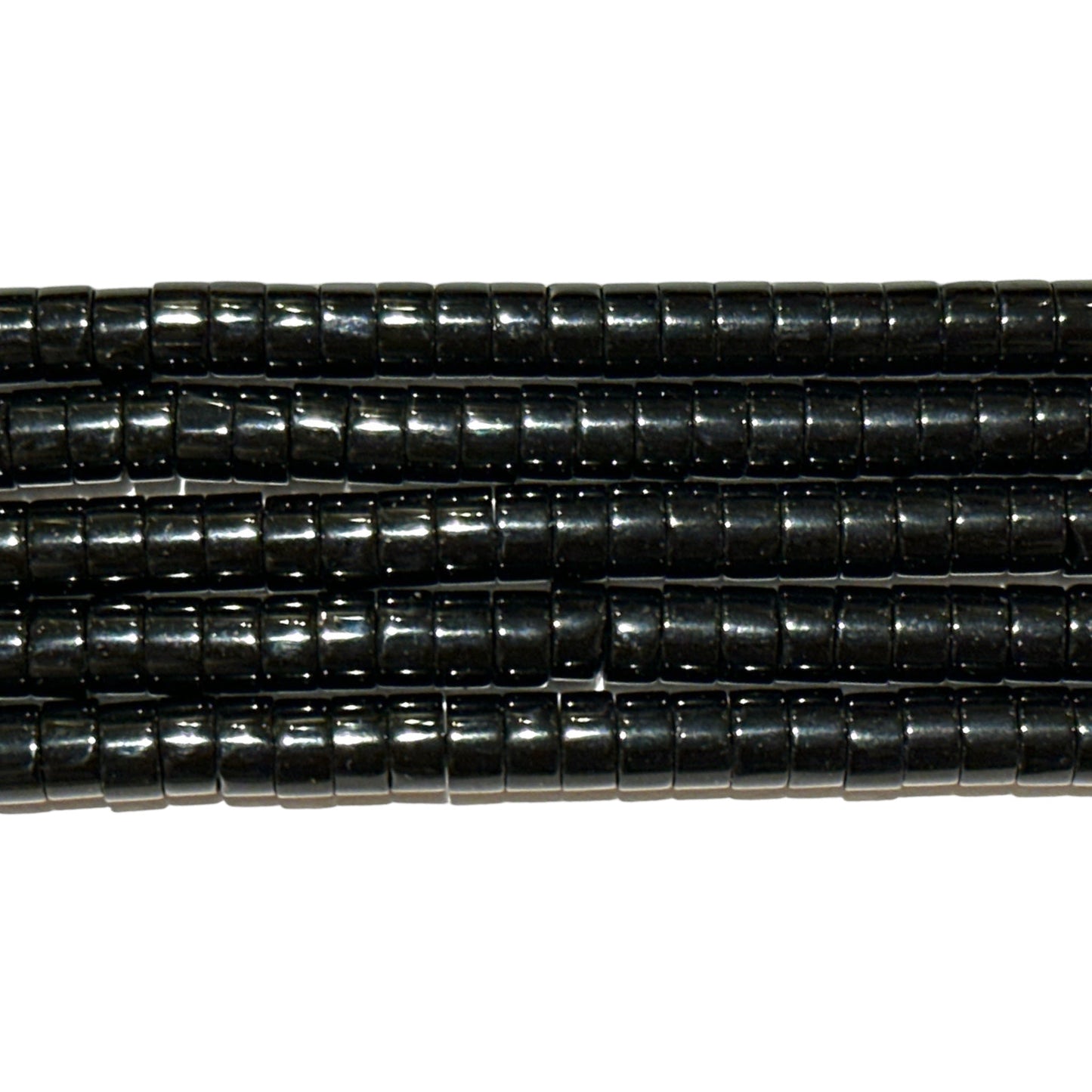 Fil de perle Heishi en agate noire - Foliesbijoux