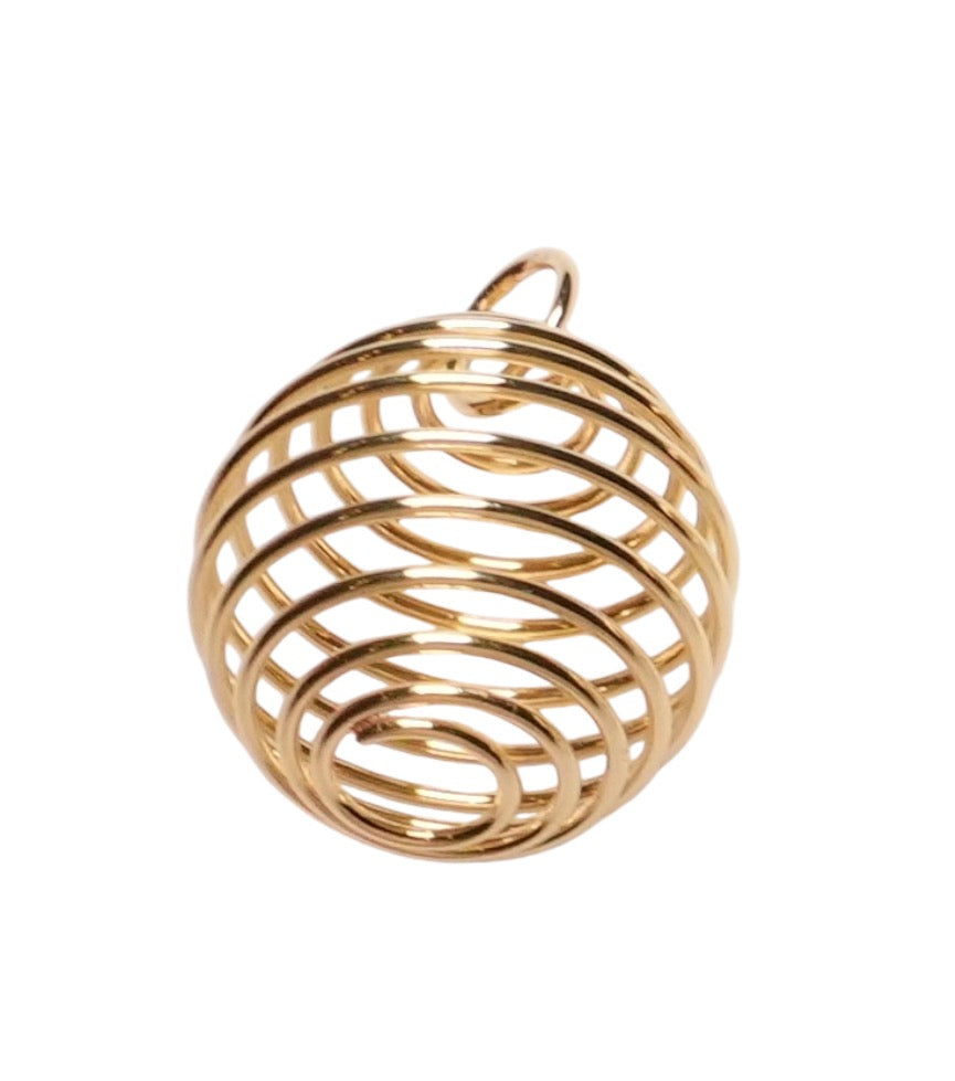 Lot de 20 Pendentifs Cage à Pierre en laiton doré - Foliesbijoux