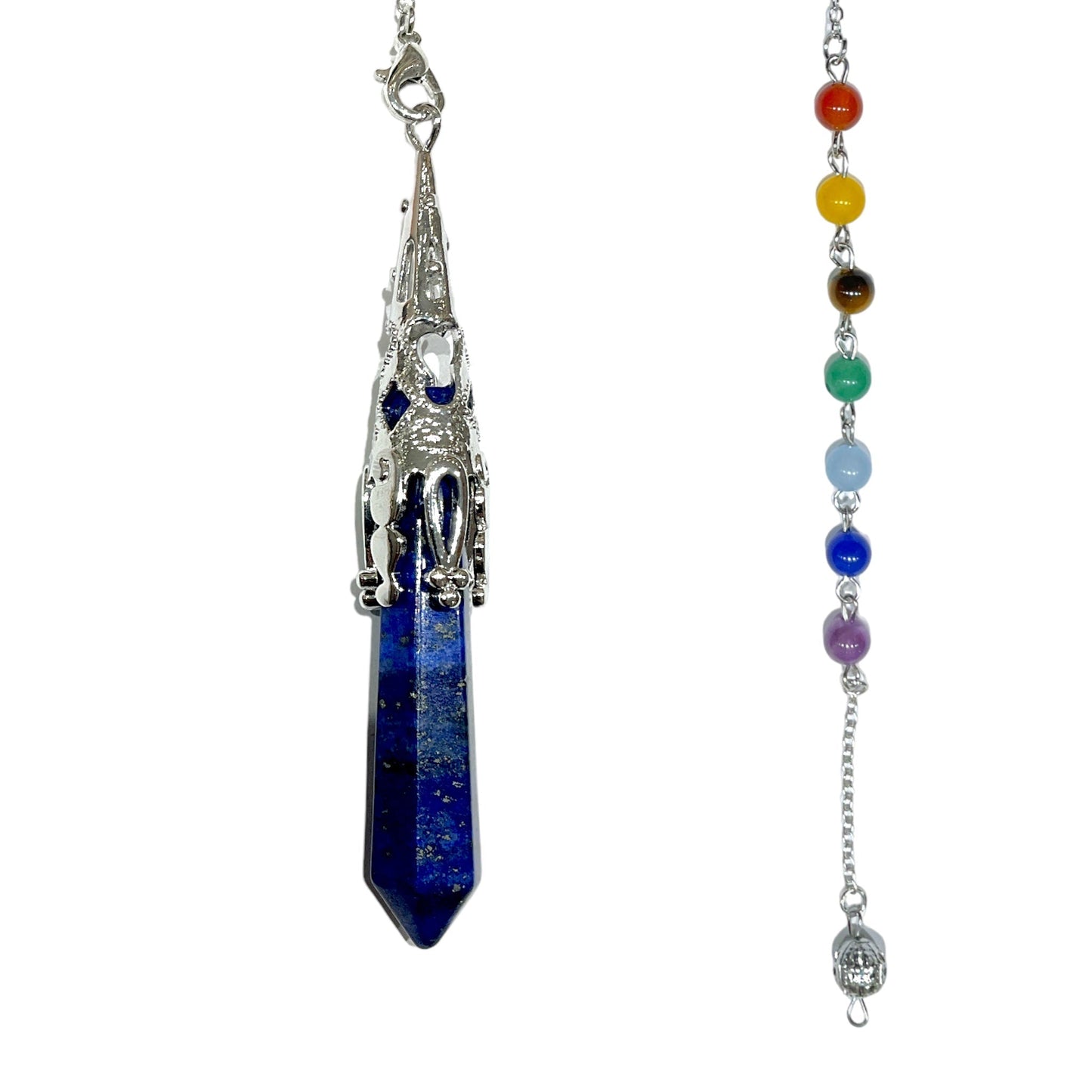 Pendule pointe 7 Chakras Lapis-lazuli - Foliesbijoux