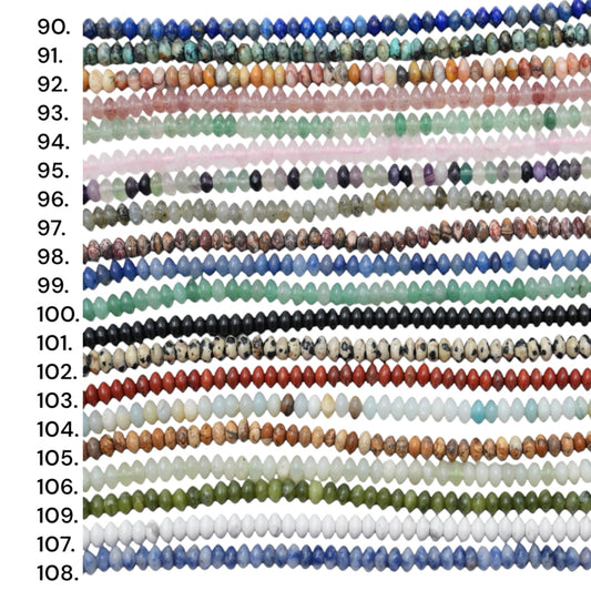 Fil de perle en rondelle grade A 3x6 mm (20 pierres disponible)