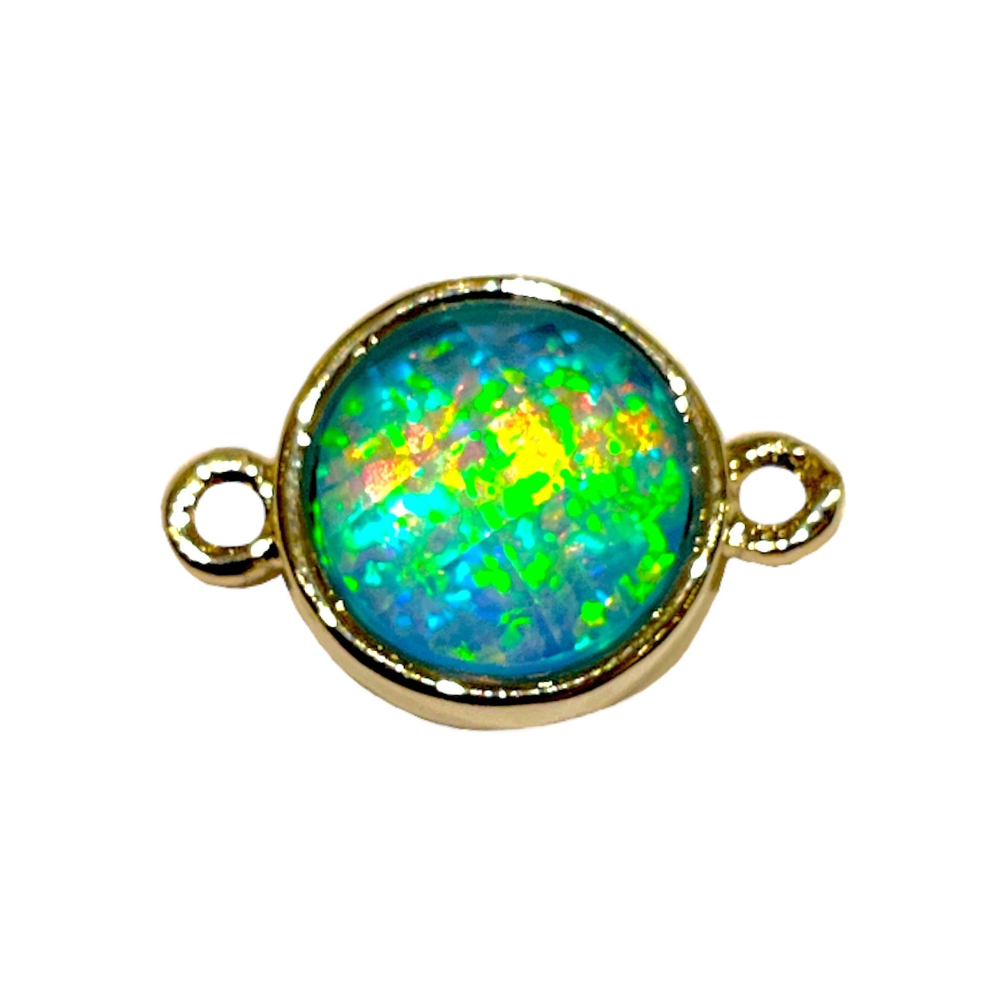 Pendentif connecteur opale synthétique Opale 2C - Foliesbijoux
