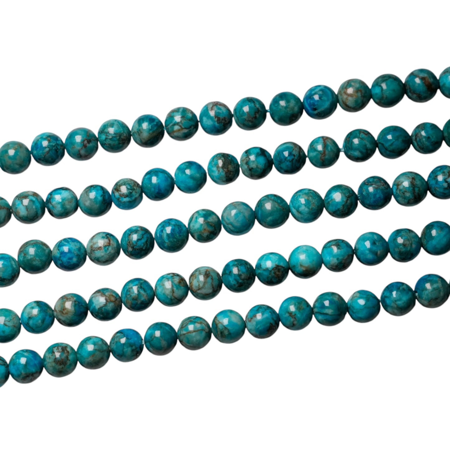 Fil de perle Turquoise d’Afrique bleue AA - Foliesbijoux
