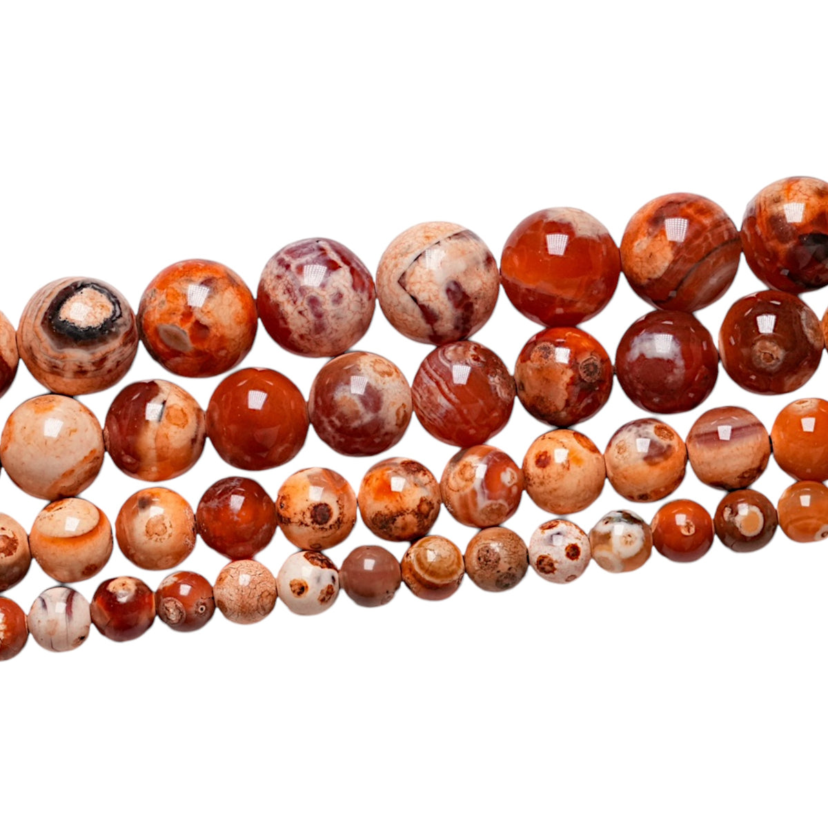 Fil de perle Agate Peau de serpent A - Foliesbijoux