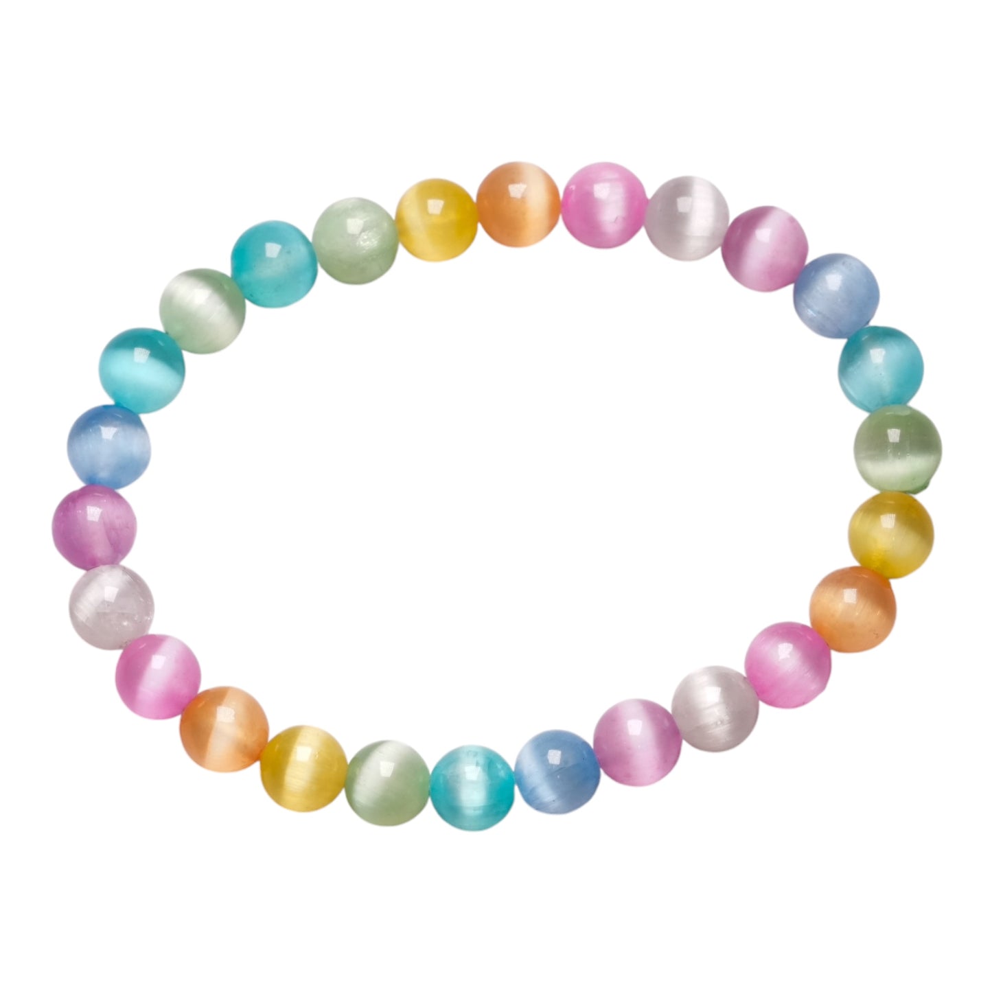 Bracelet Selenite Arc en ciel chauffé pour enfant - Foliesbijoux