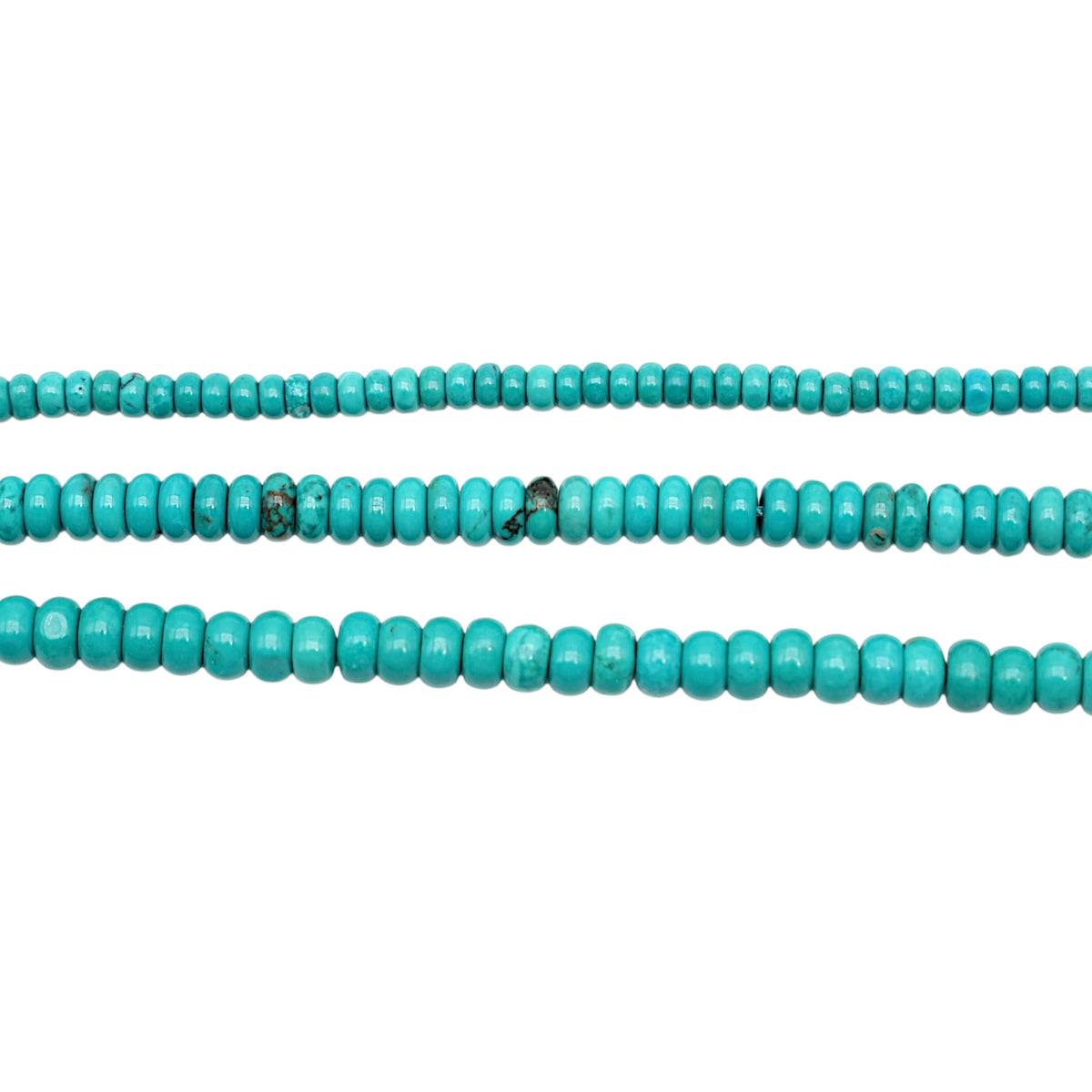 Fil de perles rondelle Turquoise de Chine RESTOCK NEW