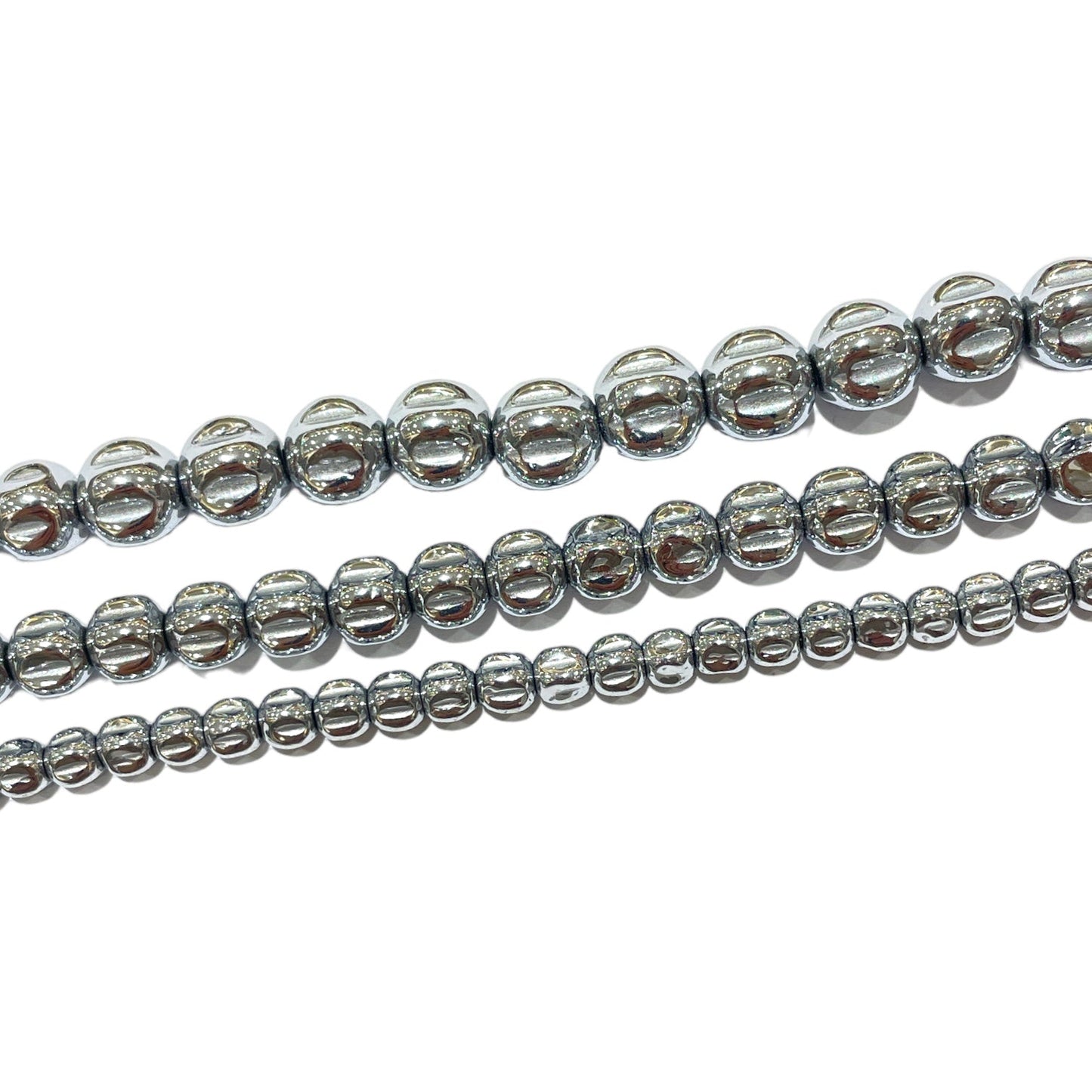 Fil de perle Hématite electroplaquée argentée claire - Foliesbijoux