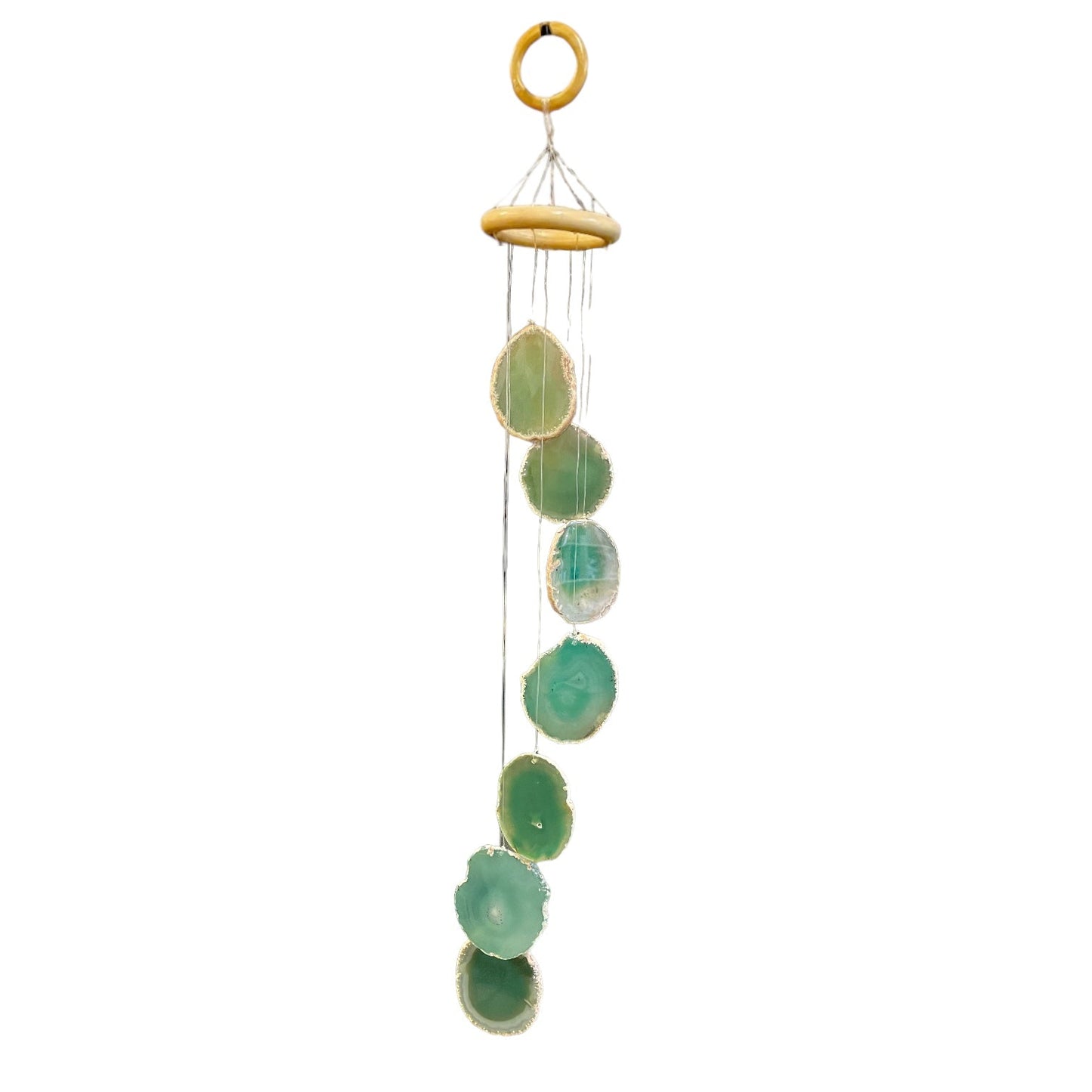 Carillon en agate vert - Foliesbijoux
