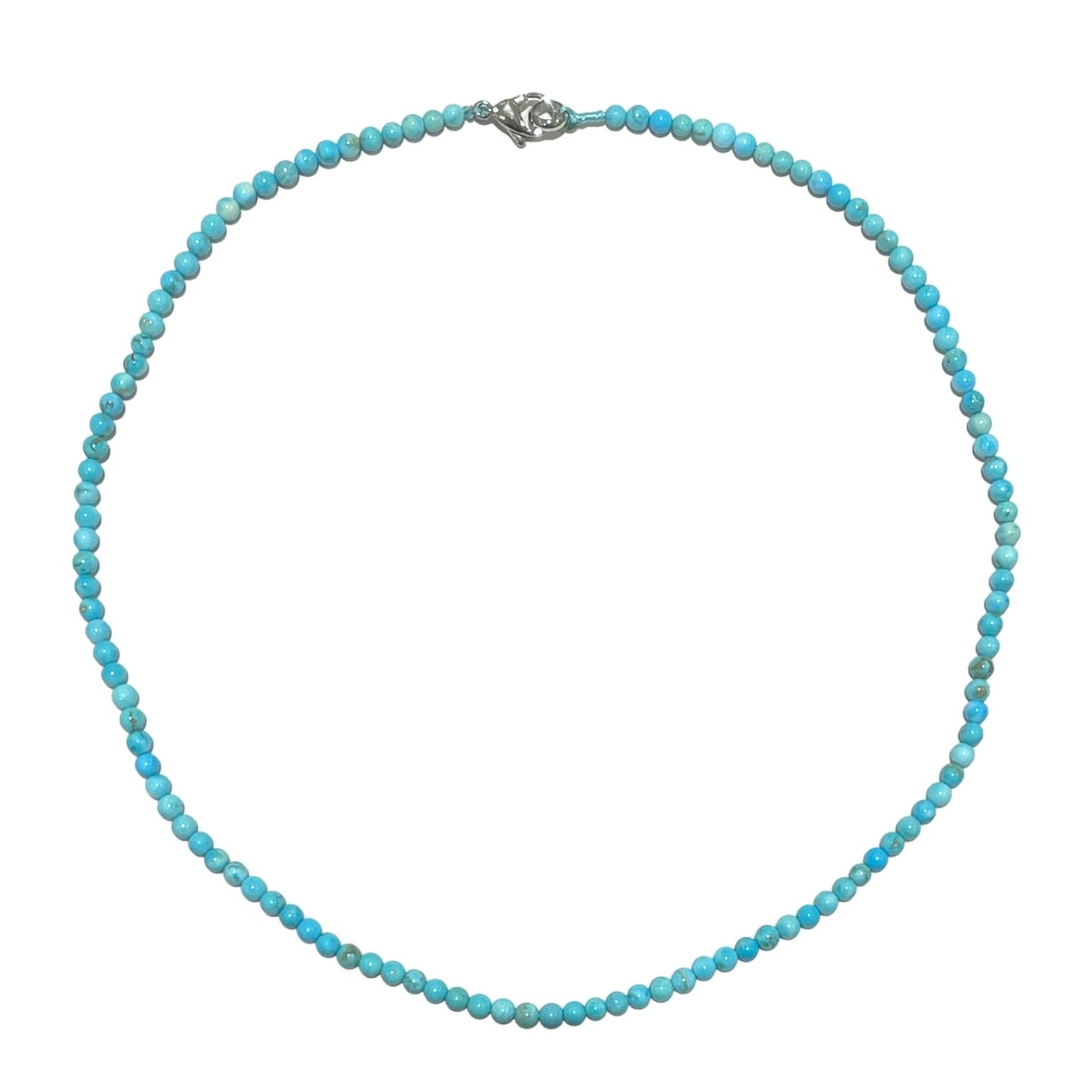 Collier howlite turquoise 3 mm acier inoxydable - Foliesbijoux