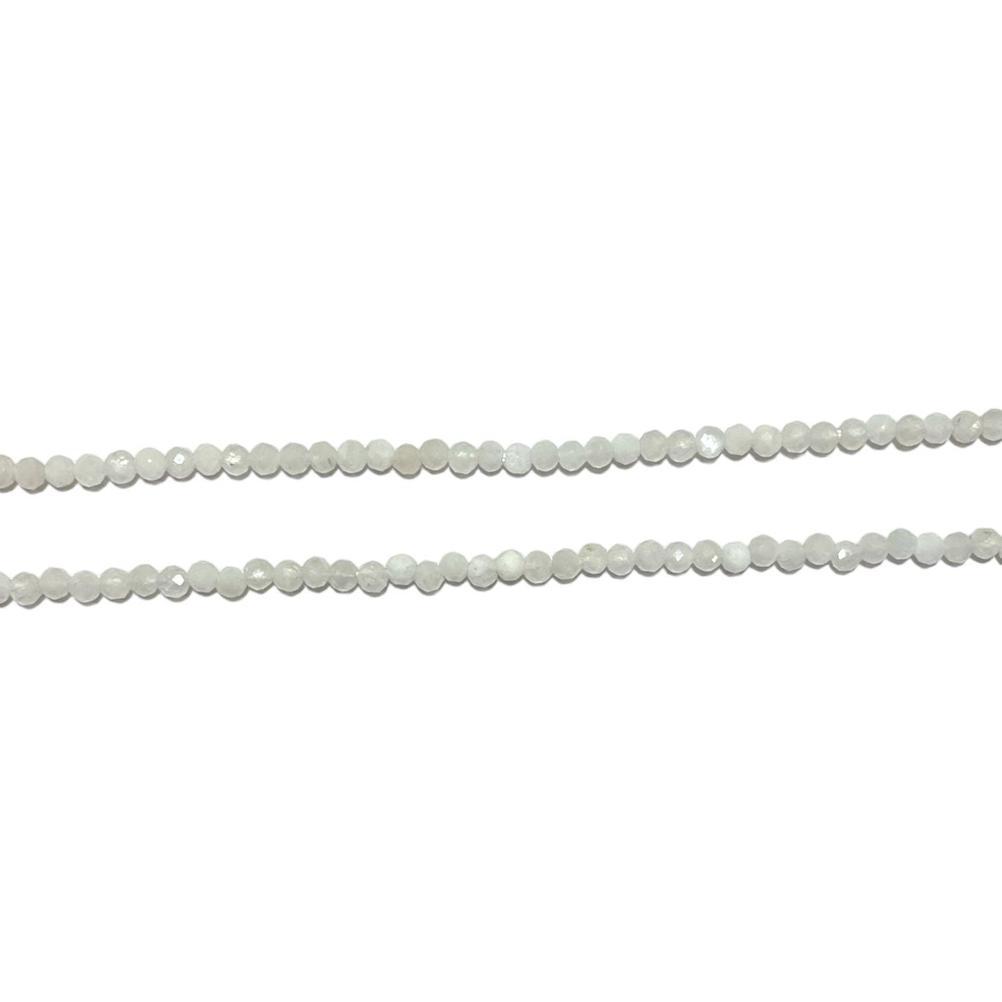 Collier pierre de lune bleutée 2-3mm acier inoxydable doré/argenté (référence 23) - Foliesbijoux