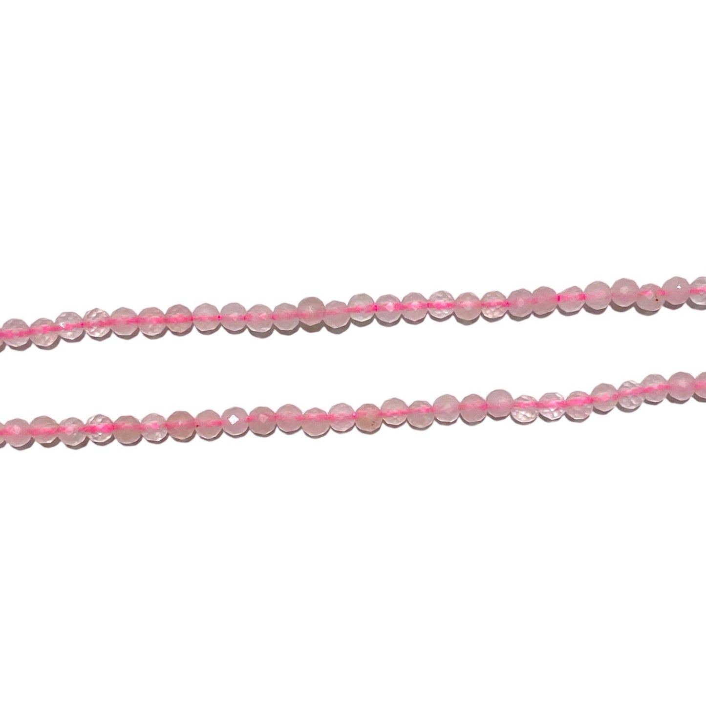 Collier quartz rose 2-3mm acier inoxydable doré/argenté (référence 26) - Foliesbijoux