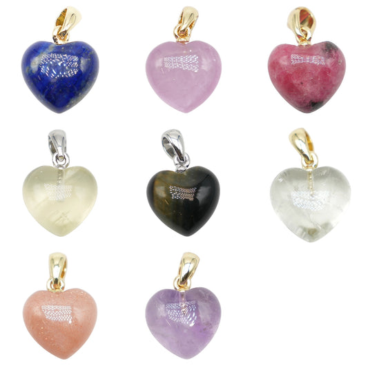 Silver-plated heart pendant 28x26x15mm