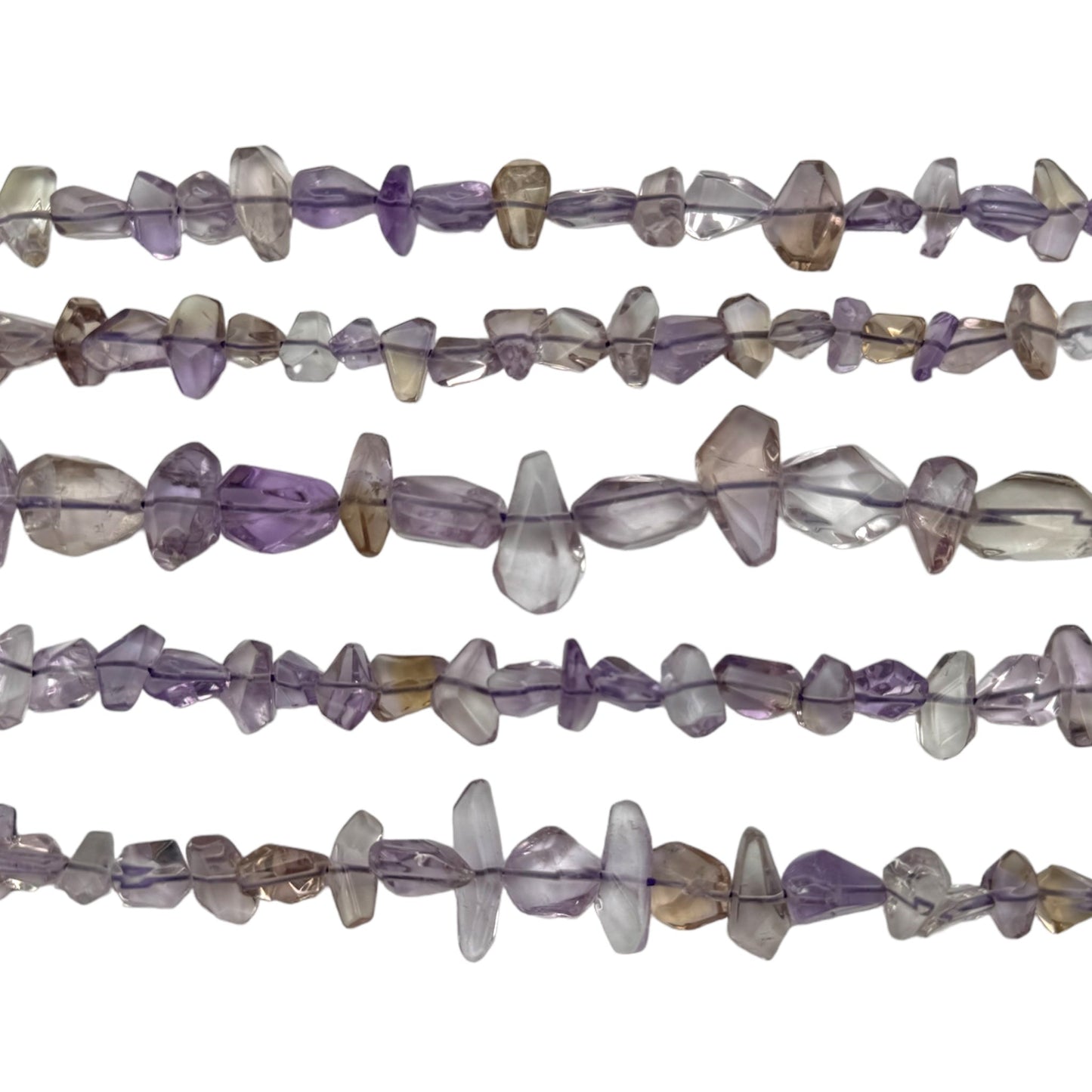 Fil en Améthyste-Citrine chauffée Amétrine forme aléatoire 9x15 mm - Foliesbijoux