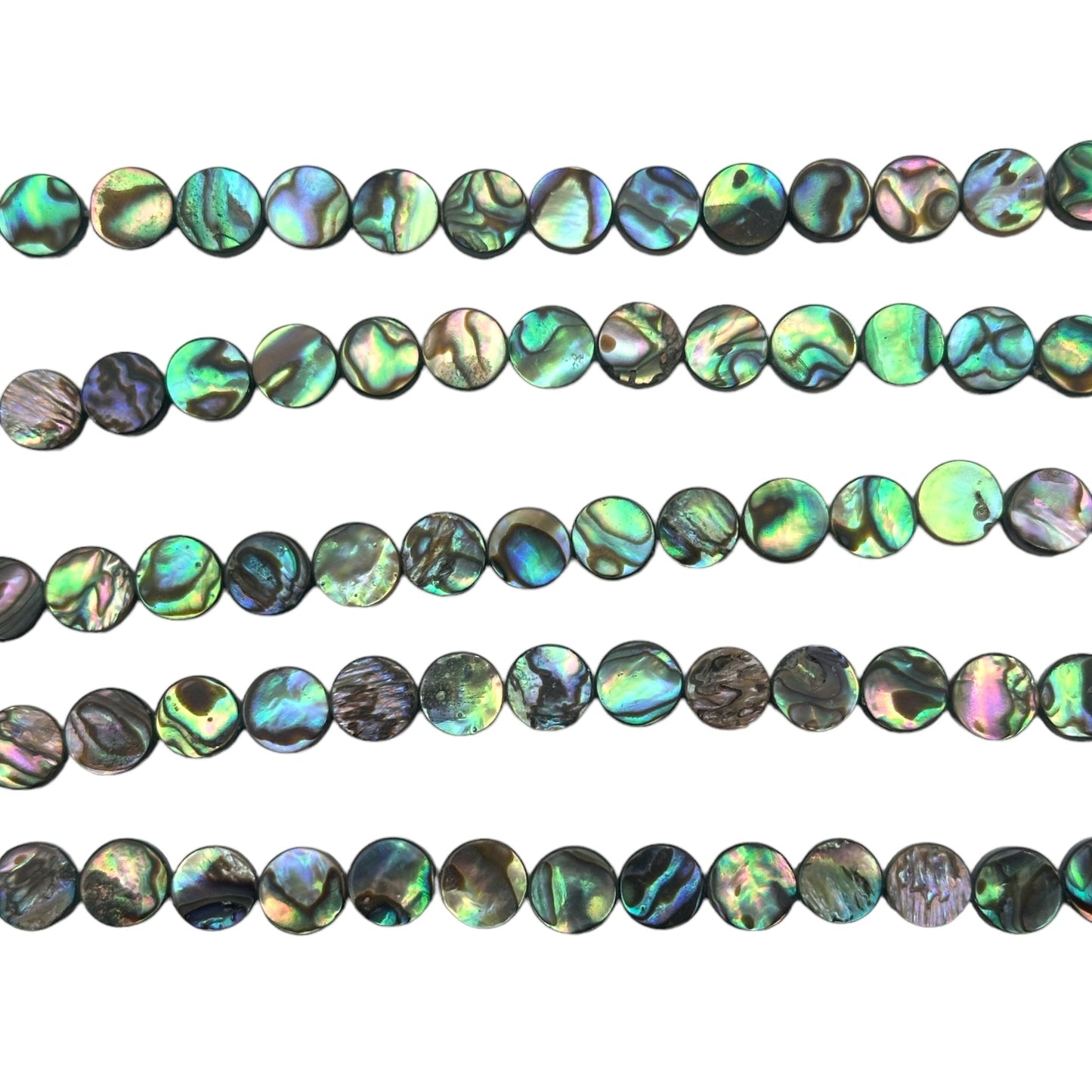Fil de perles nacre abalone rond 8x8 mm A - Foliesbijoux