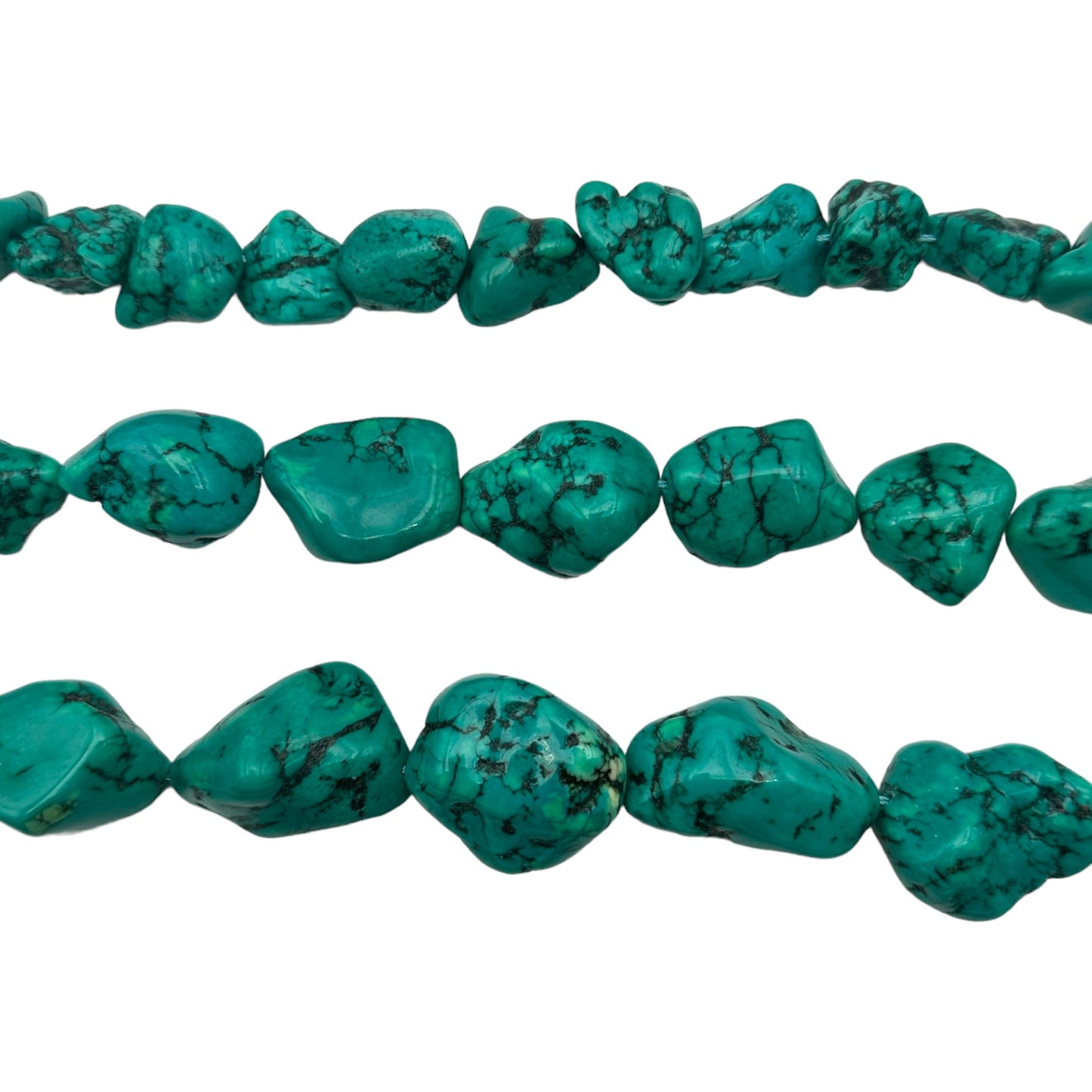 Fil Turquoise de Chine forme libre - Foliesbijoux