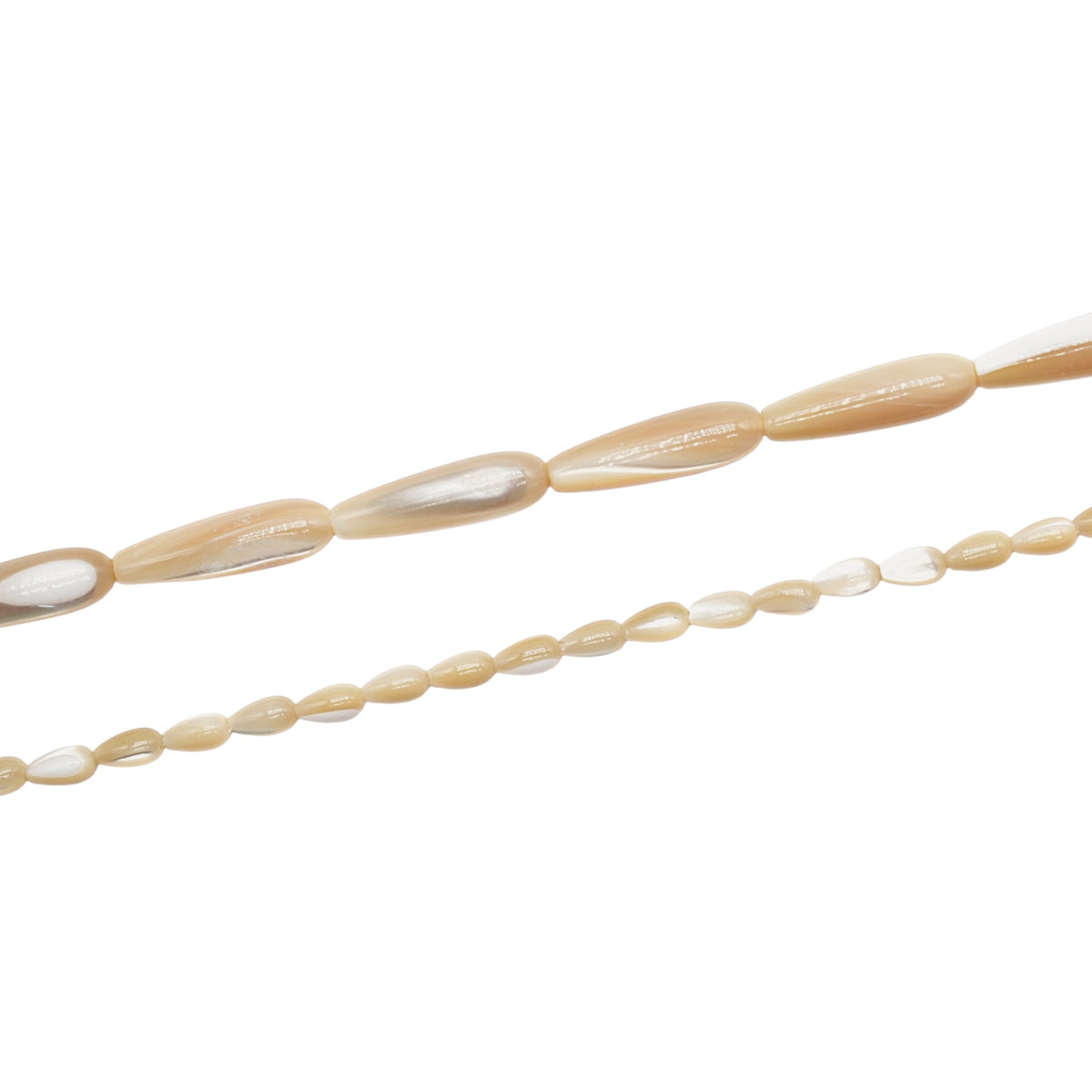 Fil de nacre dorée forme goutte allongé (2 tailles disponible)