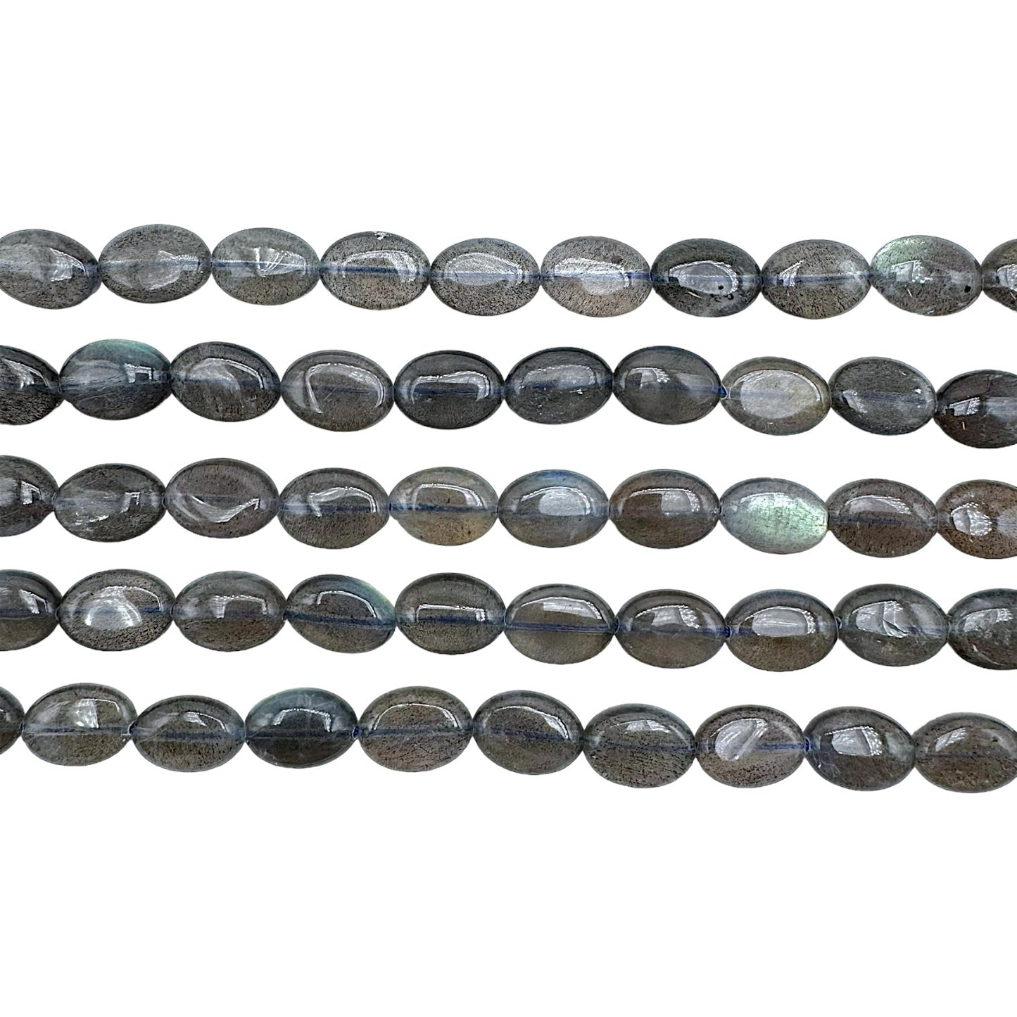 Fil de perle ovale en Labradorite AAA - Foliesbijoux
