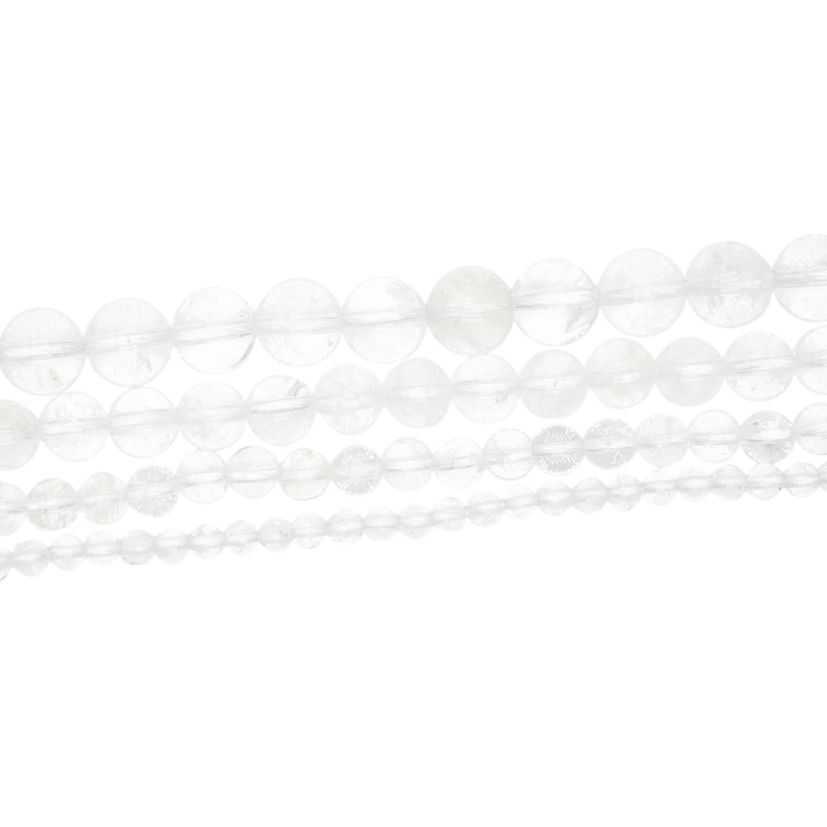 Fil de perle Cristal de roche (avec inclusion)
