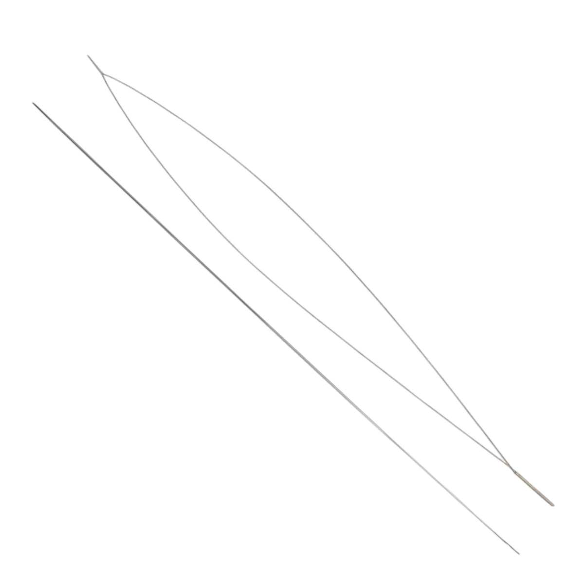Lot de 2 Aiguilles à perles fines (0.1 mm) avec grand chas – idéale pour perles à trous fins/perles facettées