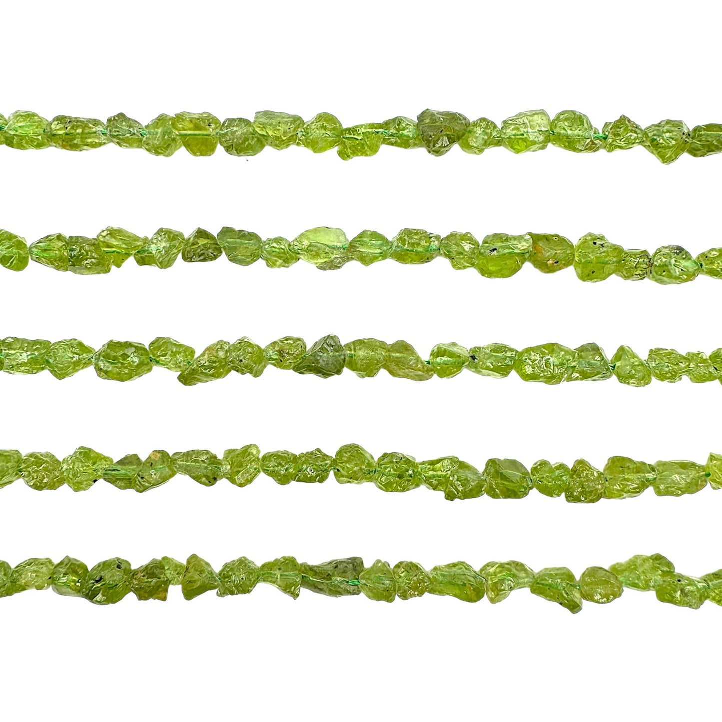 Fil de pierre brute Péridot 6-9 mm - Foliesbijoux