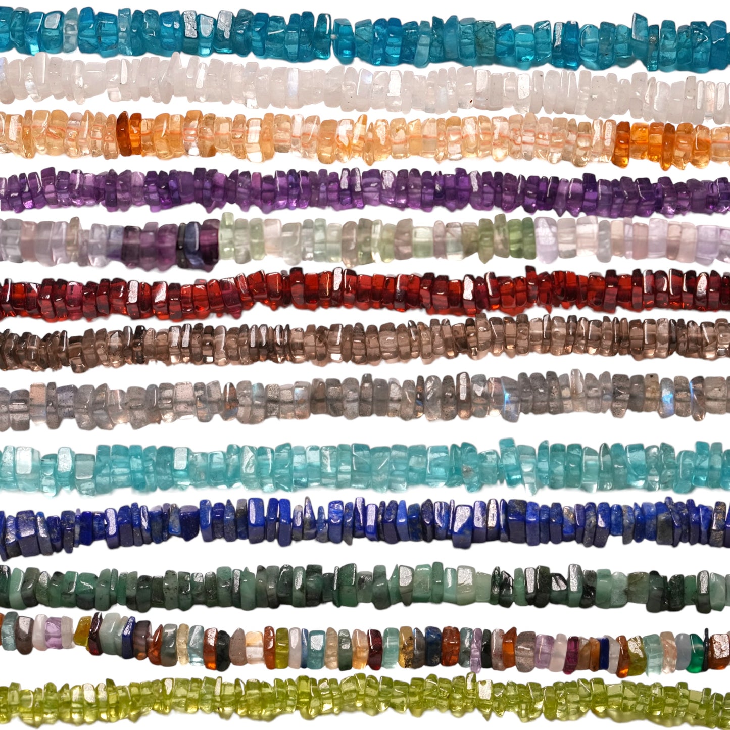 Fil de perle cube rondelle 2x4 mm (38 cm) - Foliesbijoux