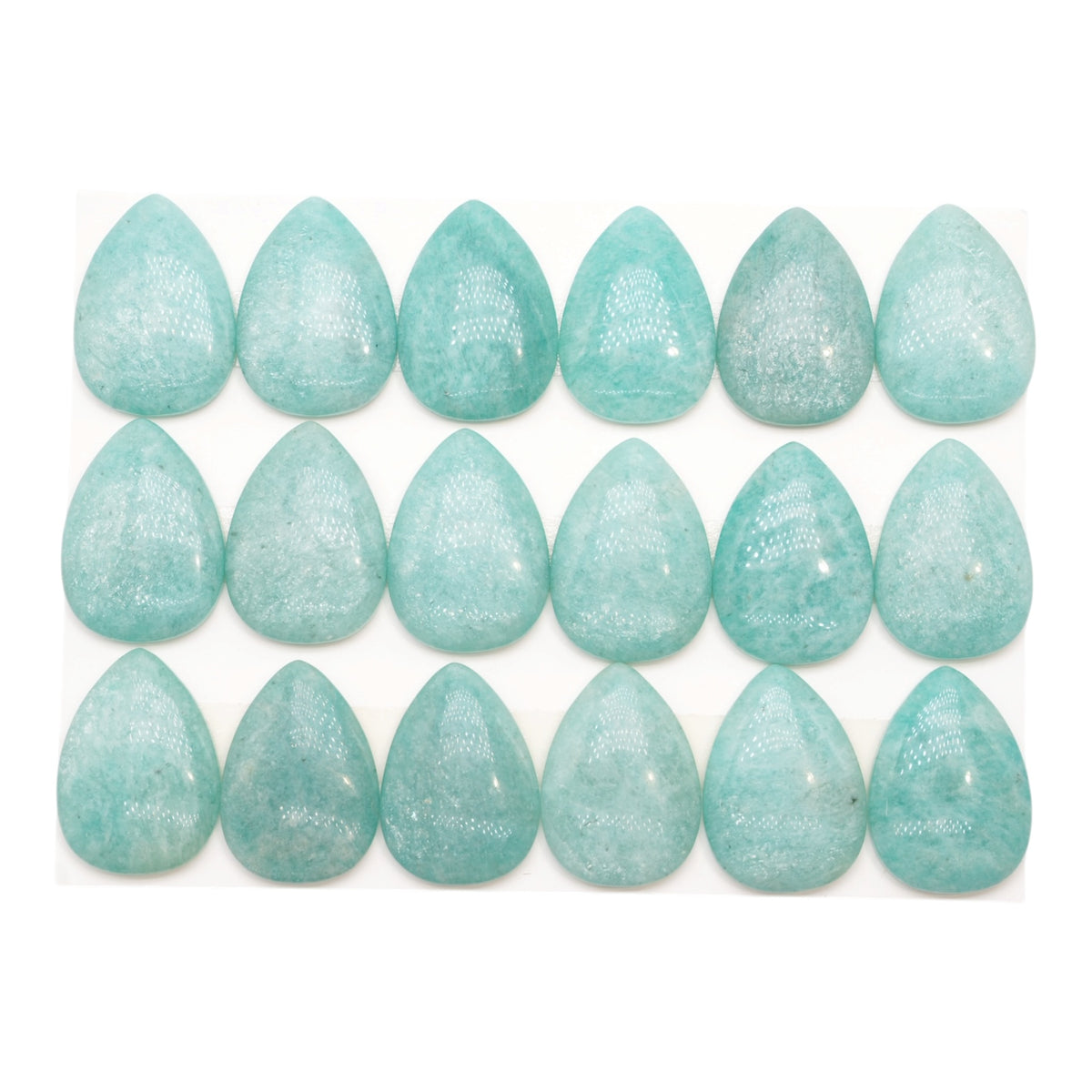 Lot de 18 pendentif Cabochon goutte Amazonite AAA 18x25 mm