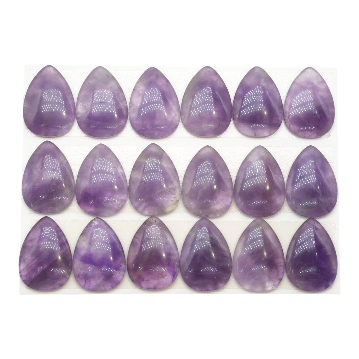 Lot de 18 pendentif Cabochon goutte Améthyste AAA 18x25 mm