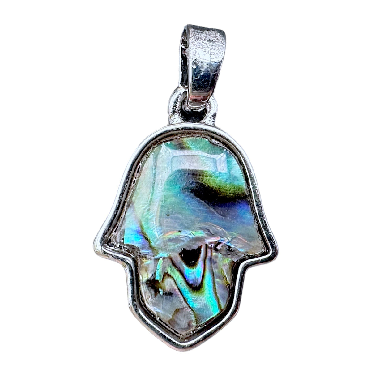 Pendentif coquille d’ormeau main de fatima 1 x 1 cm - Foliesbijoux
