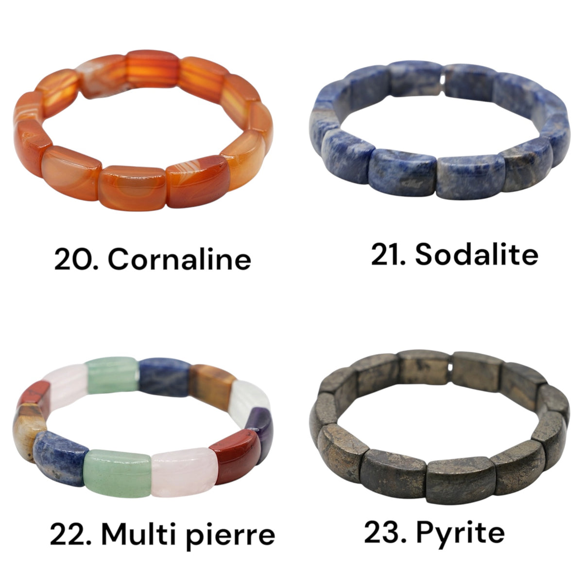 Bracelet à 2 trous AA+ 11x17 mm (27 pierres disponible) #8 RESTOCK NEW