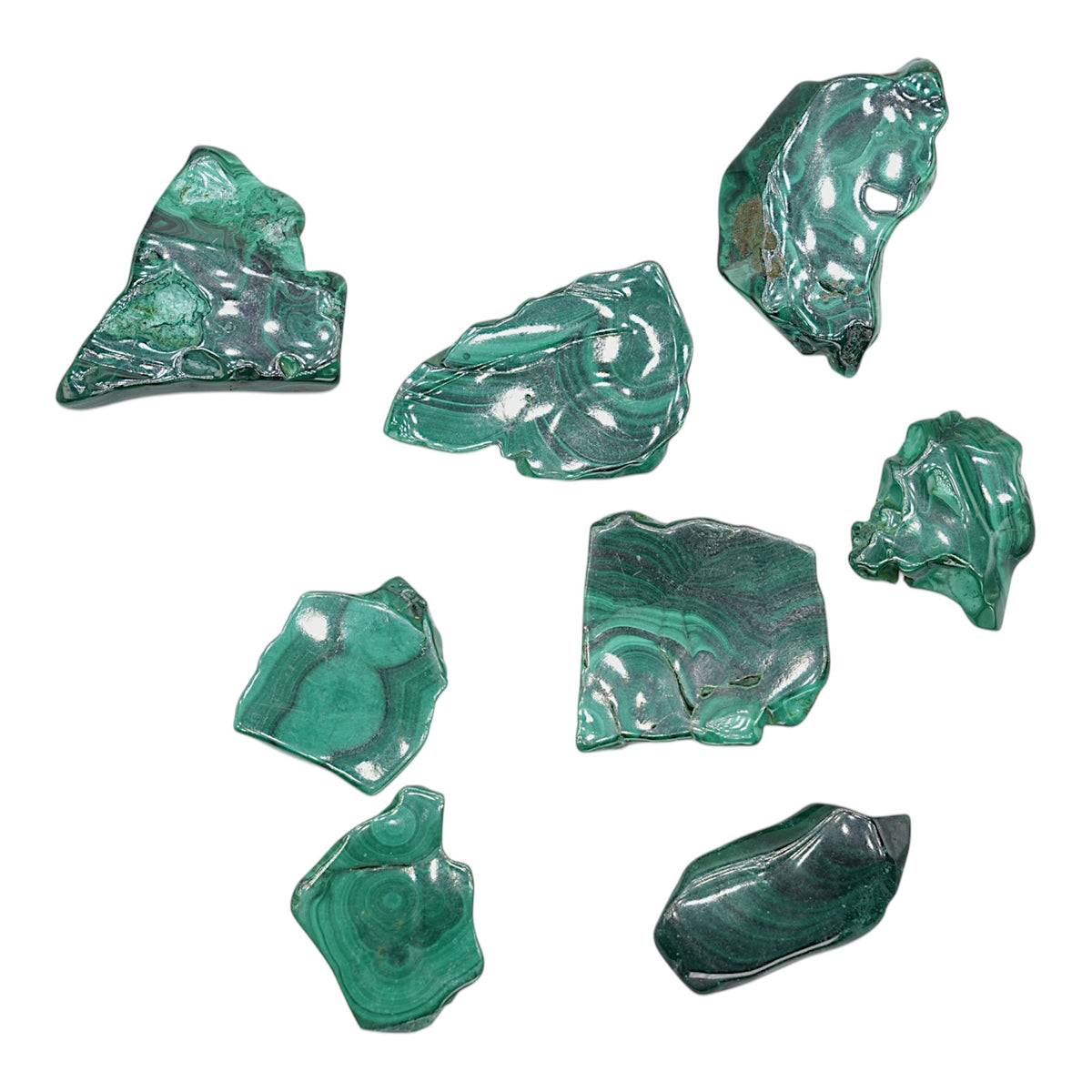 Lot de 200 g de Malachite polie