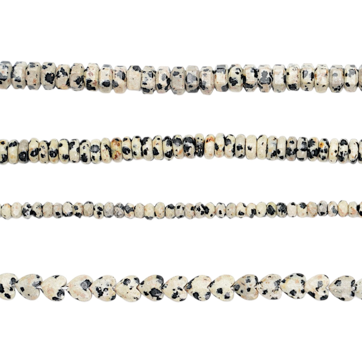 Fil de perle Jaspe Dalmatien (4 formes disponible)