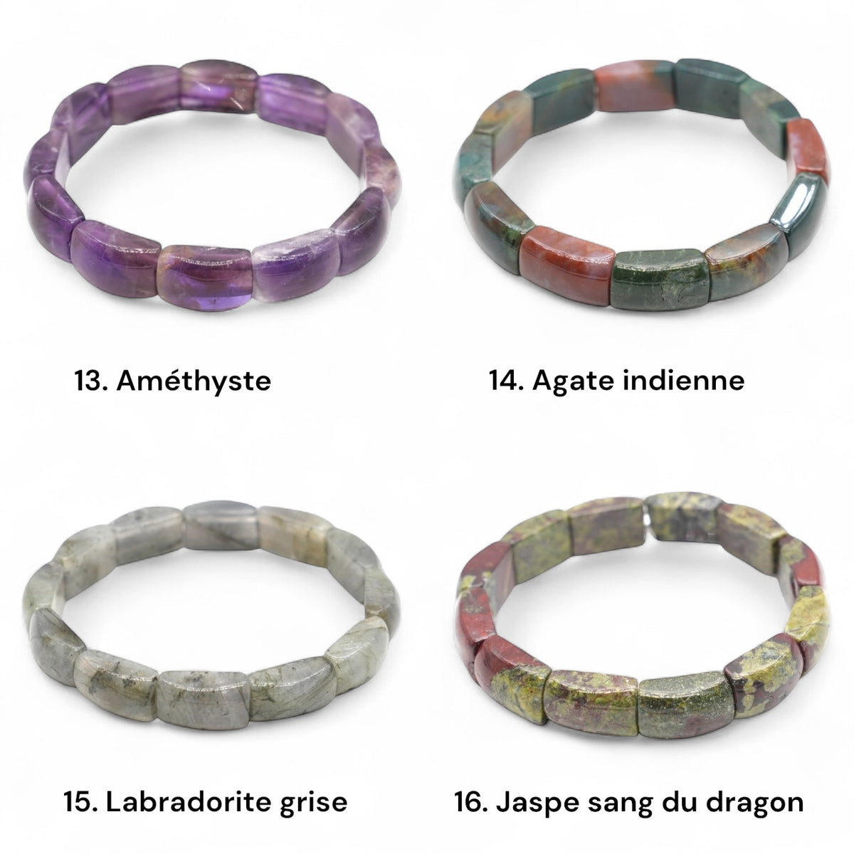 Bracelet à 2 trous AA+ 11x17 mm (27 pierres disponible) #8 RESTOCK NEW