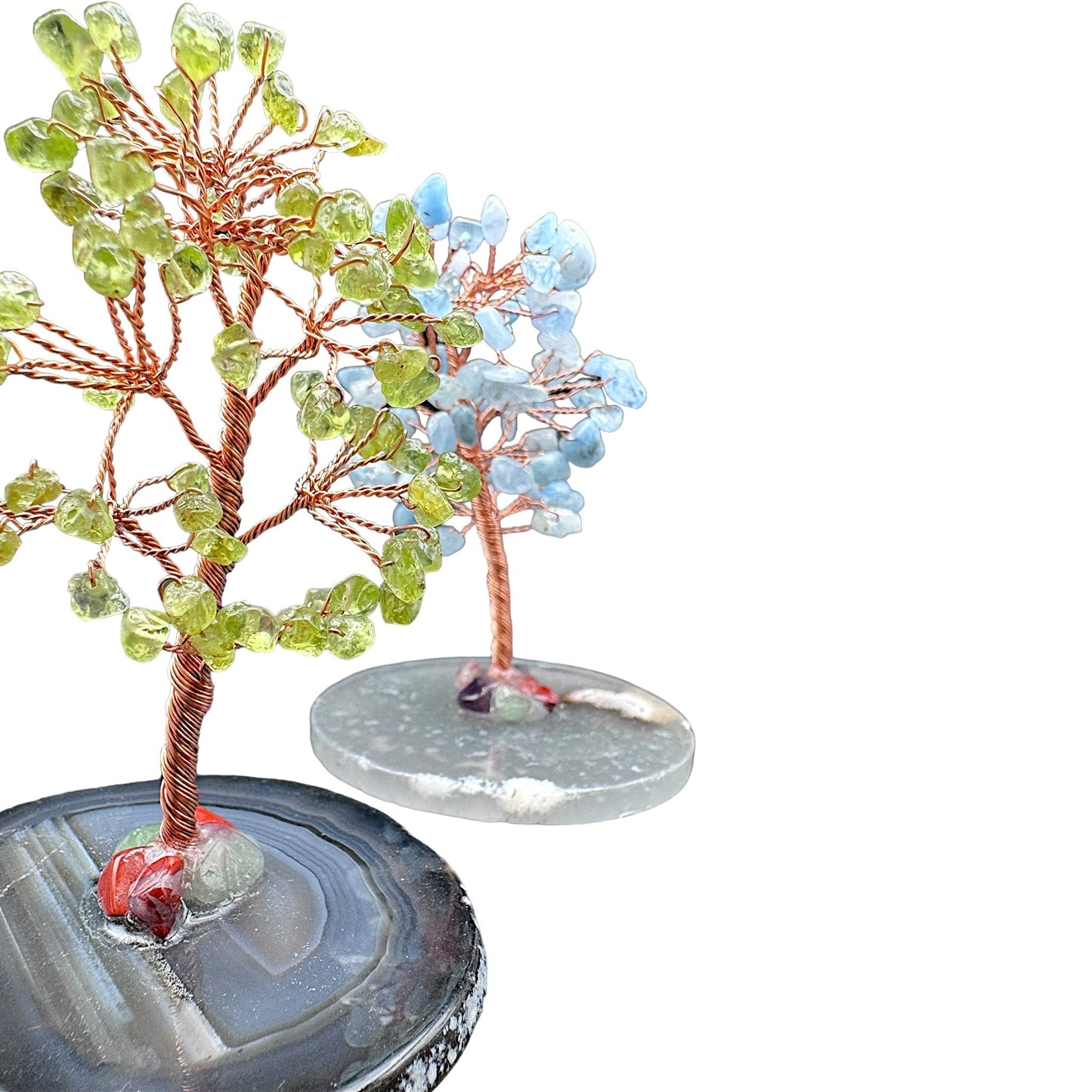 Arbre de vie en Aigue marine - Foliesbijoux