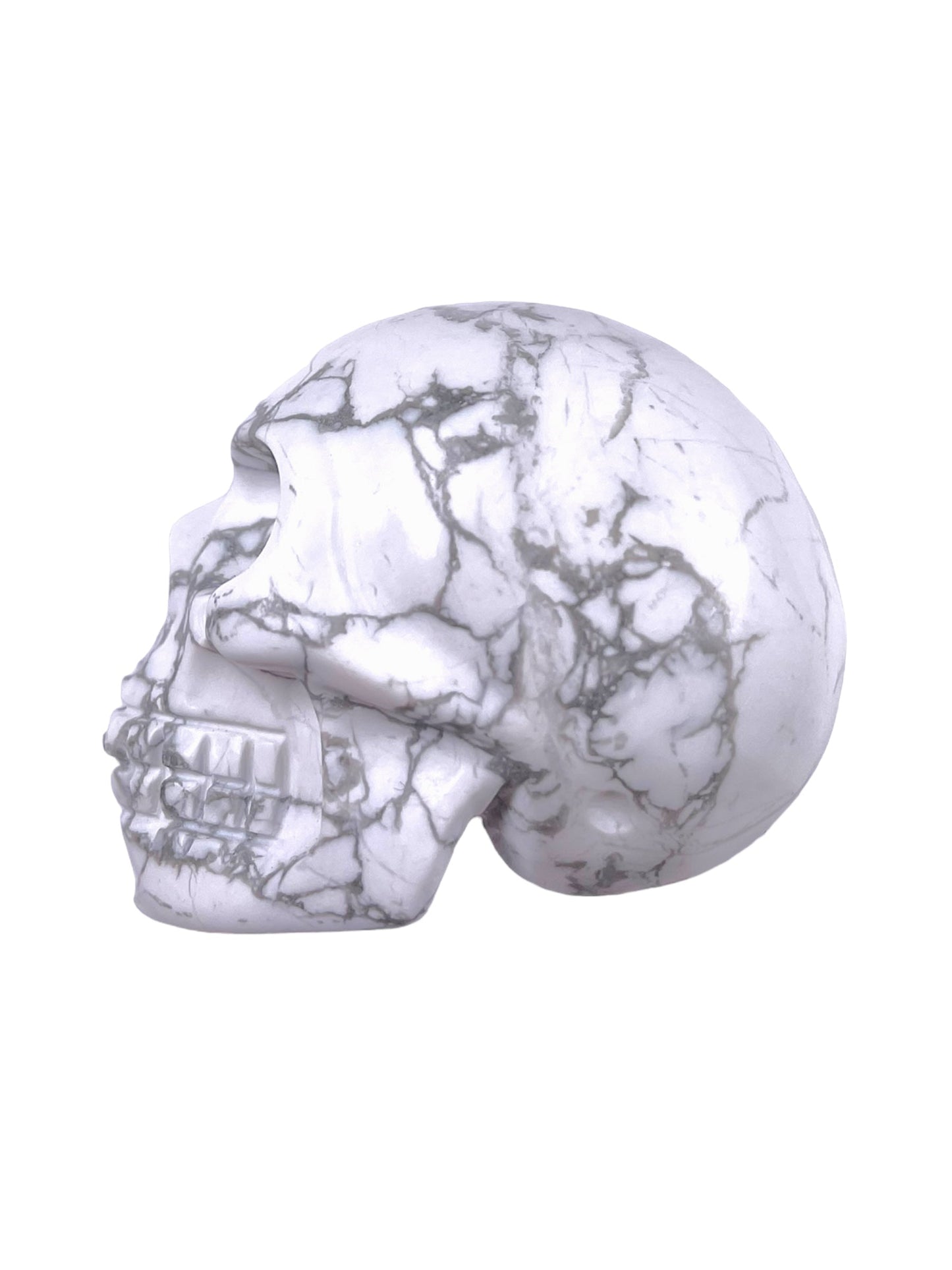 Crâne en Howlite blanche - Foliesbijoux