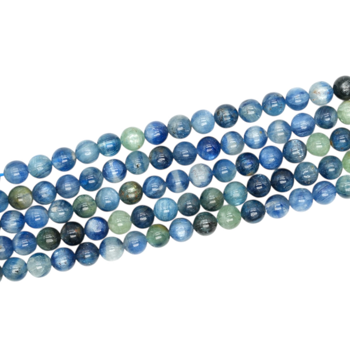 Fil de perle Cyanite multicolore