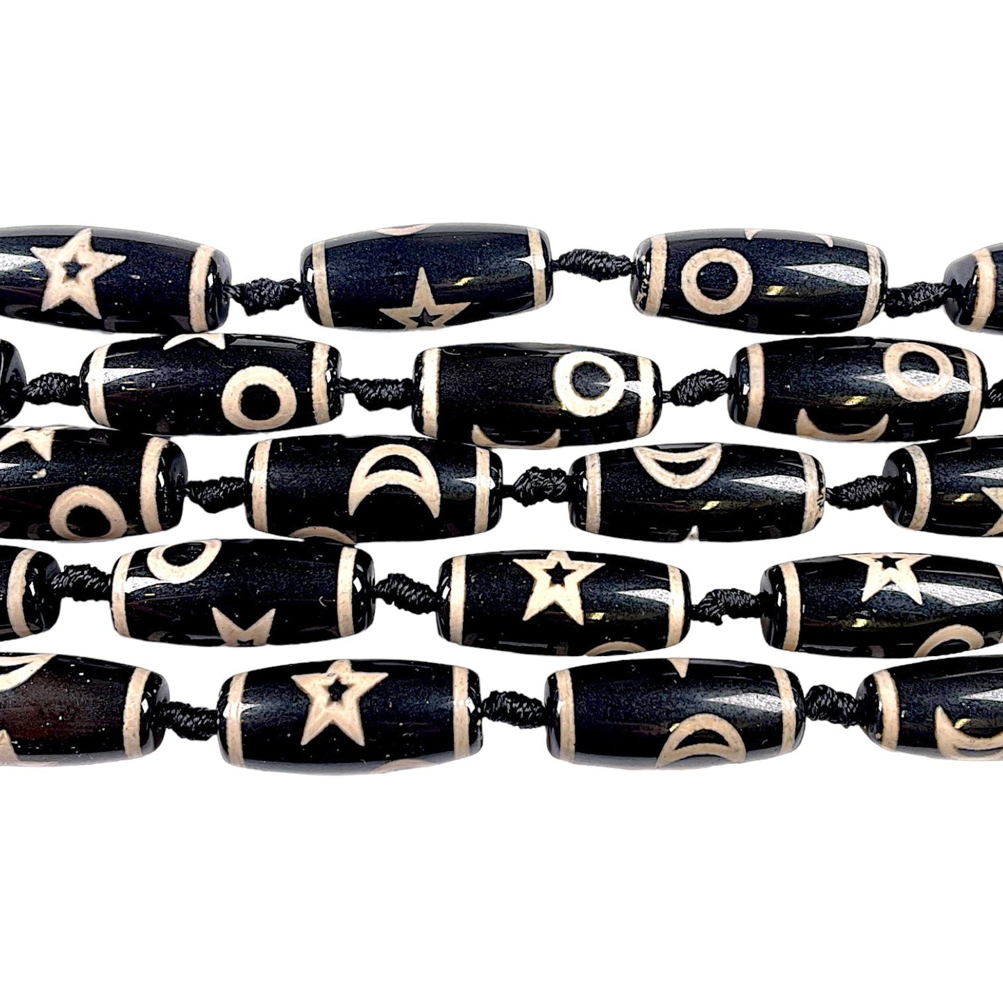 Fil Agate du Tibet Dzi 10x30mm #15 - Foliesbijoux