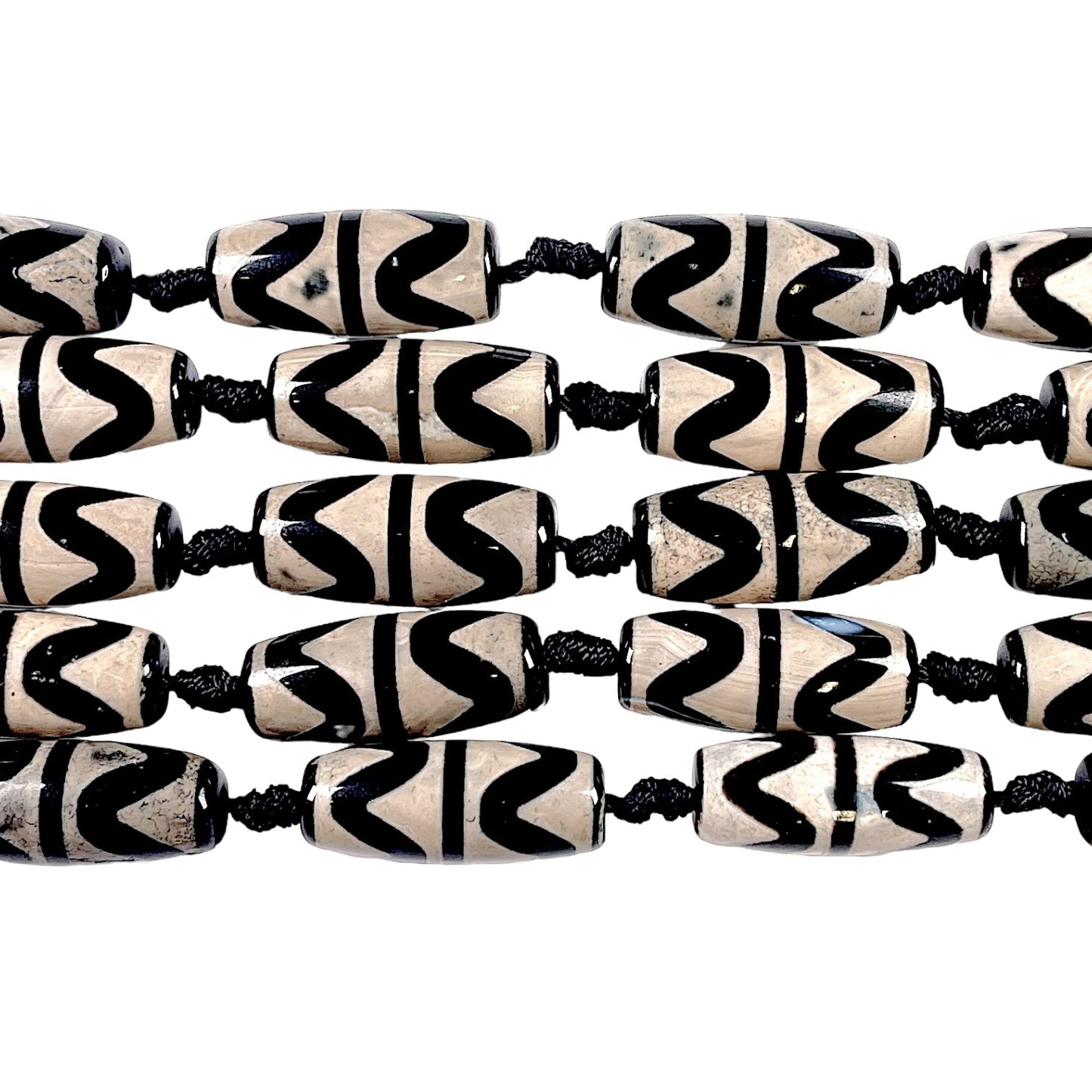 Fil Agate du Tibet Dzi 10 x 30 mm #12 - Foliesbijoux