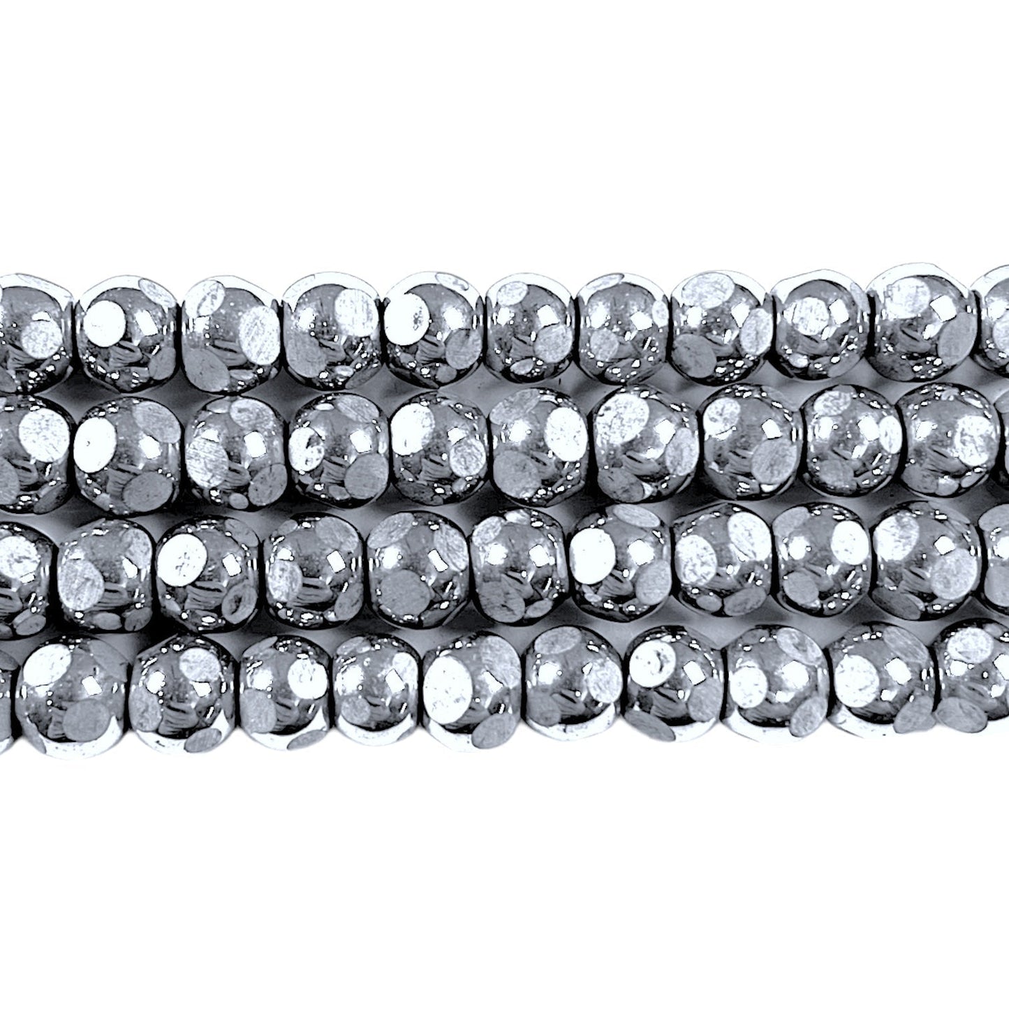Fil de perle Hématite electroplaquée argenté claire HEA-101 - Foliesbijoux