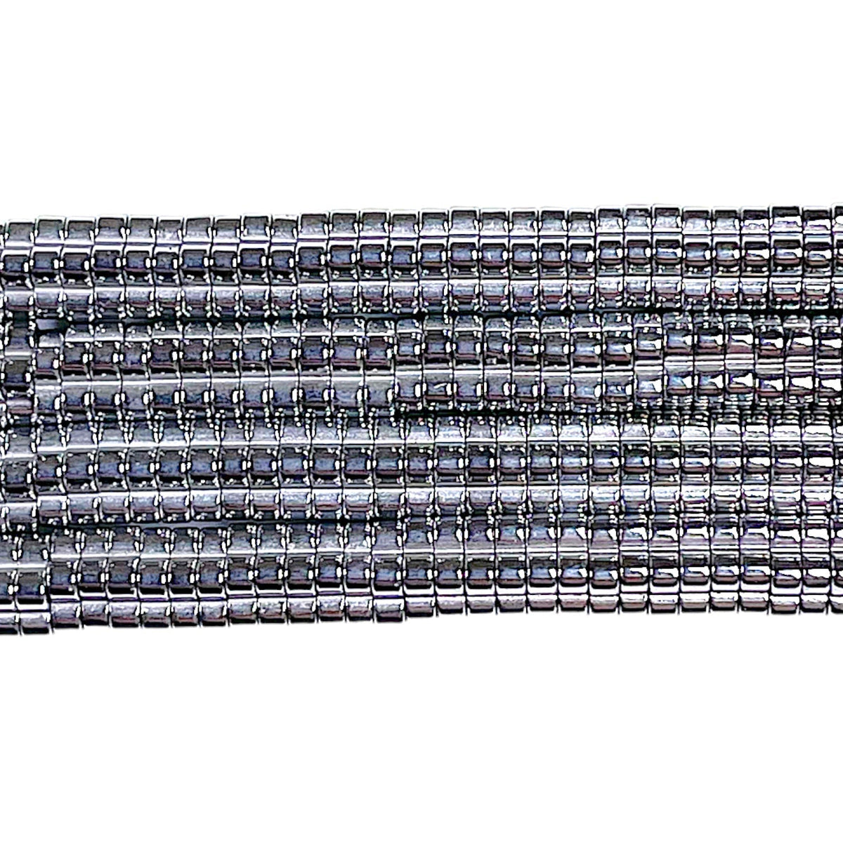 Fil de perle Hématite electroplaquée argenté HEA-106 - Foliesbijoux